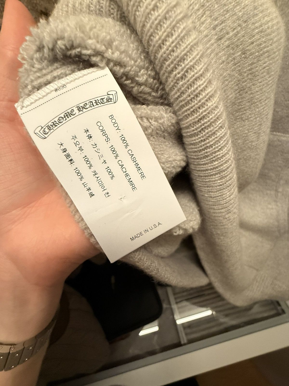 Chrome Hearts Chrome Hearts cashmere embroidered hoodie Size US L / EU 52-54 / 3 - 4 Thumbnail