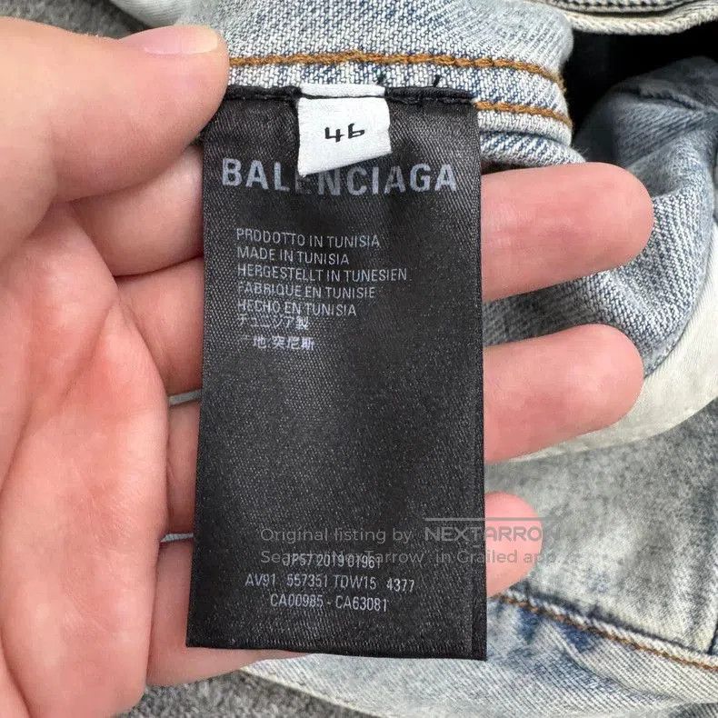Balenciaga Balenciaga Fluorescent Embroidery Letter Denim Jacket. Size US M / EU 48-50 / 2 - 4 Thumbnail