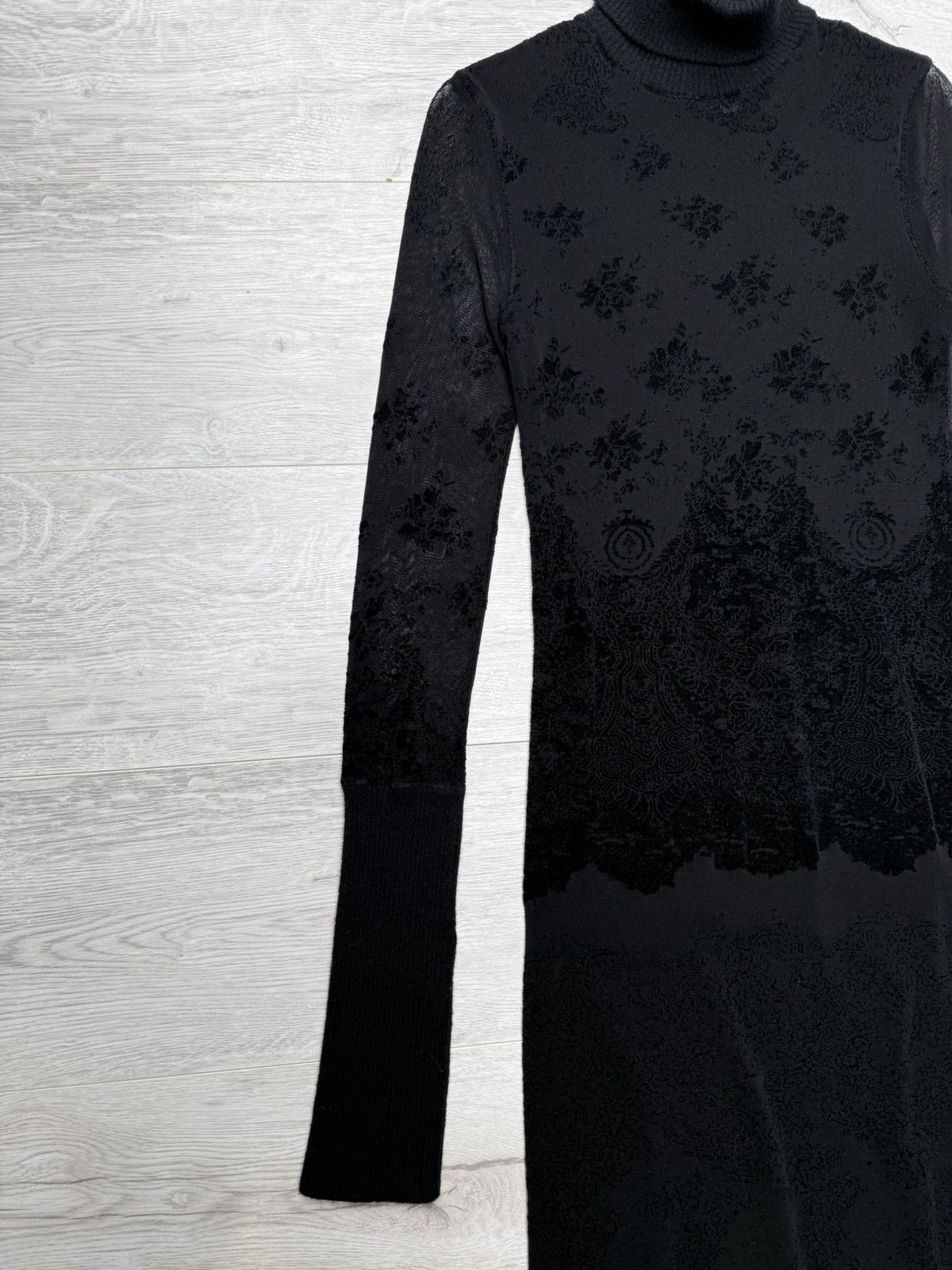 Jean Paul Gaultier Jean Paul Gaultier Sheer Mesh Velvet Pattern Maxi Dress Size S / US 4 / IT 40 - 8 Thumbnail
