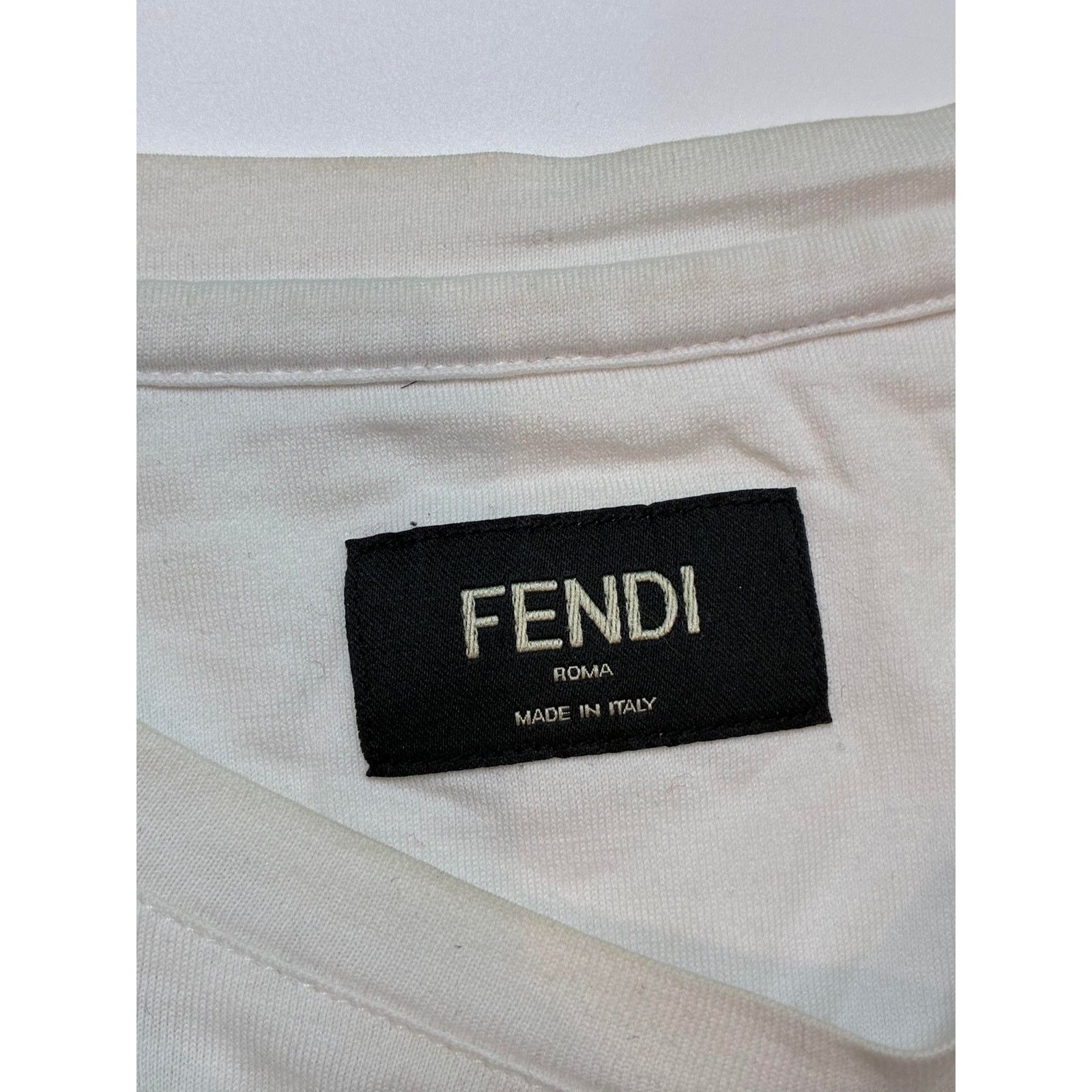 Fendi Fendi Eye Moster White Yellow Tee Size US M / EU 48-50 / 2 - 3 Thumbnail