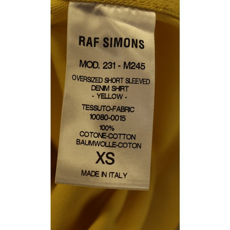 Raf Simons o1rshd1 Camicia Oversized Short Sleeved Shirt in Yellow Size US XS / EU 42 / 0 - 12 Thumbnail