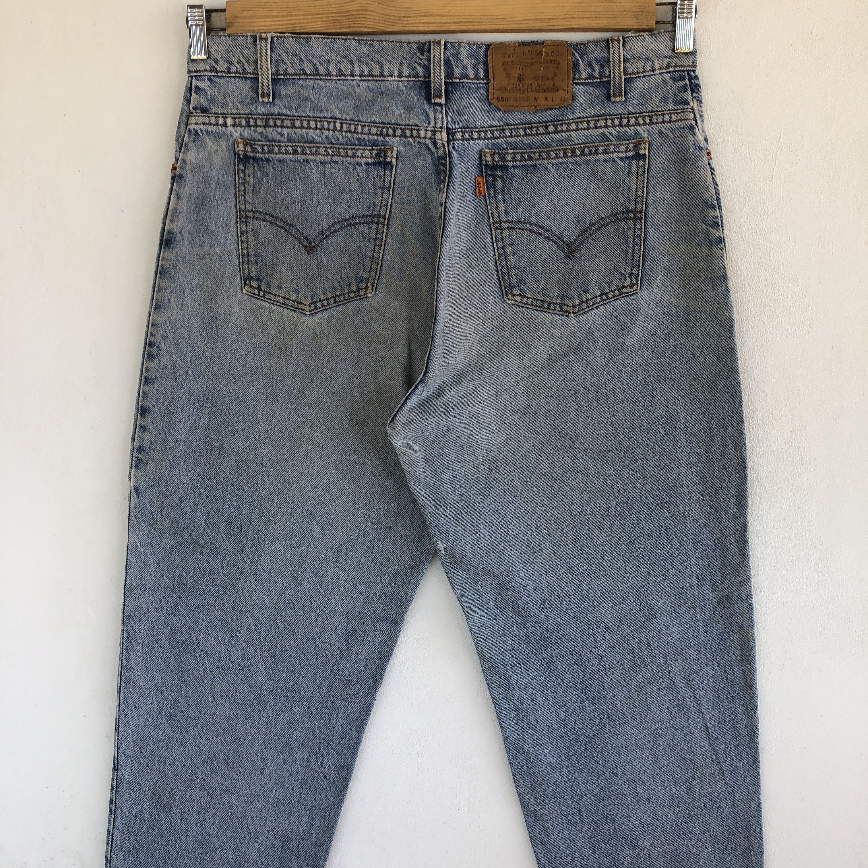 Levi's Vintage Levis Jeans Levi's 550 Orange Tab Sun Faded Denim Size US 36 / EU 52 - 4 Thumbnail