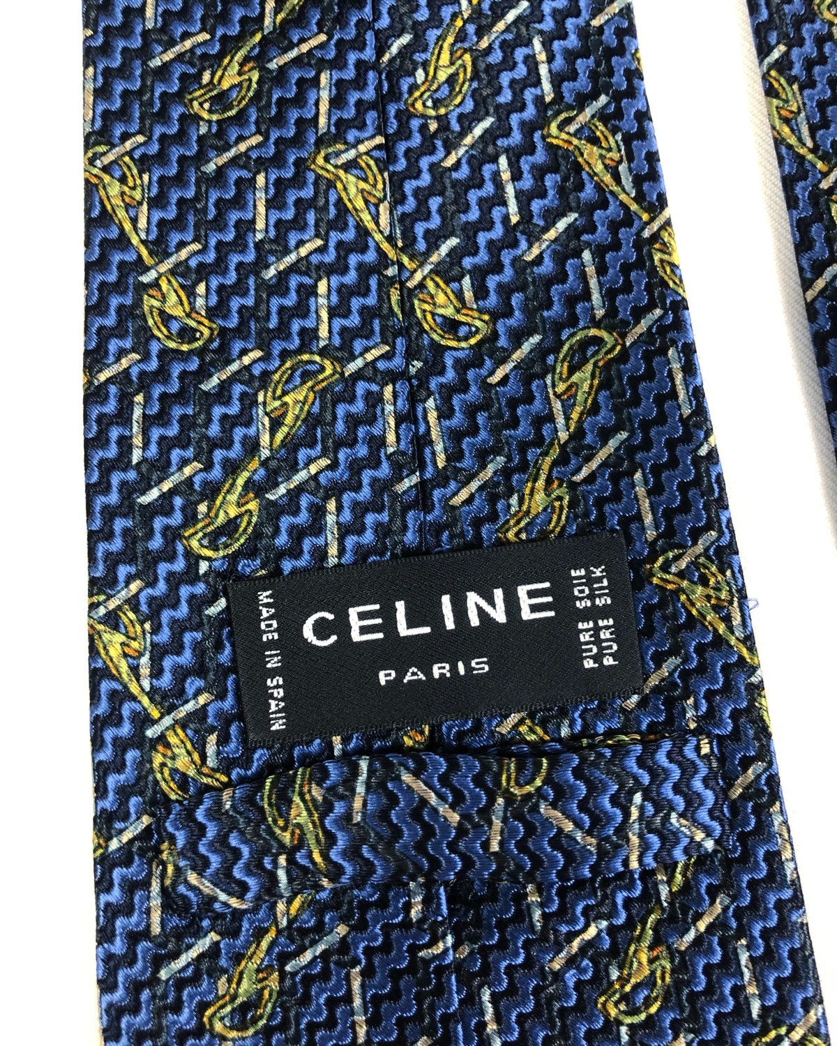 Rare Vintage Celine Paris Silk Tie Made in Spain