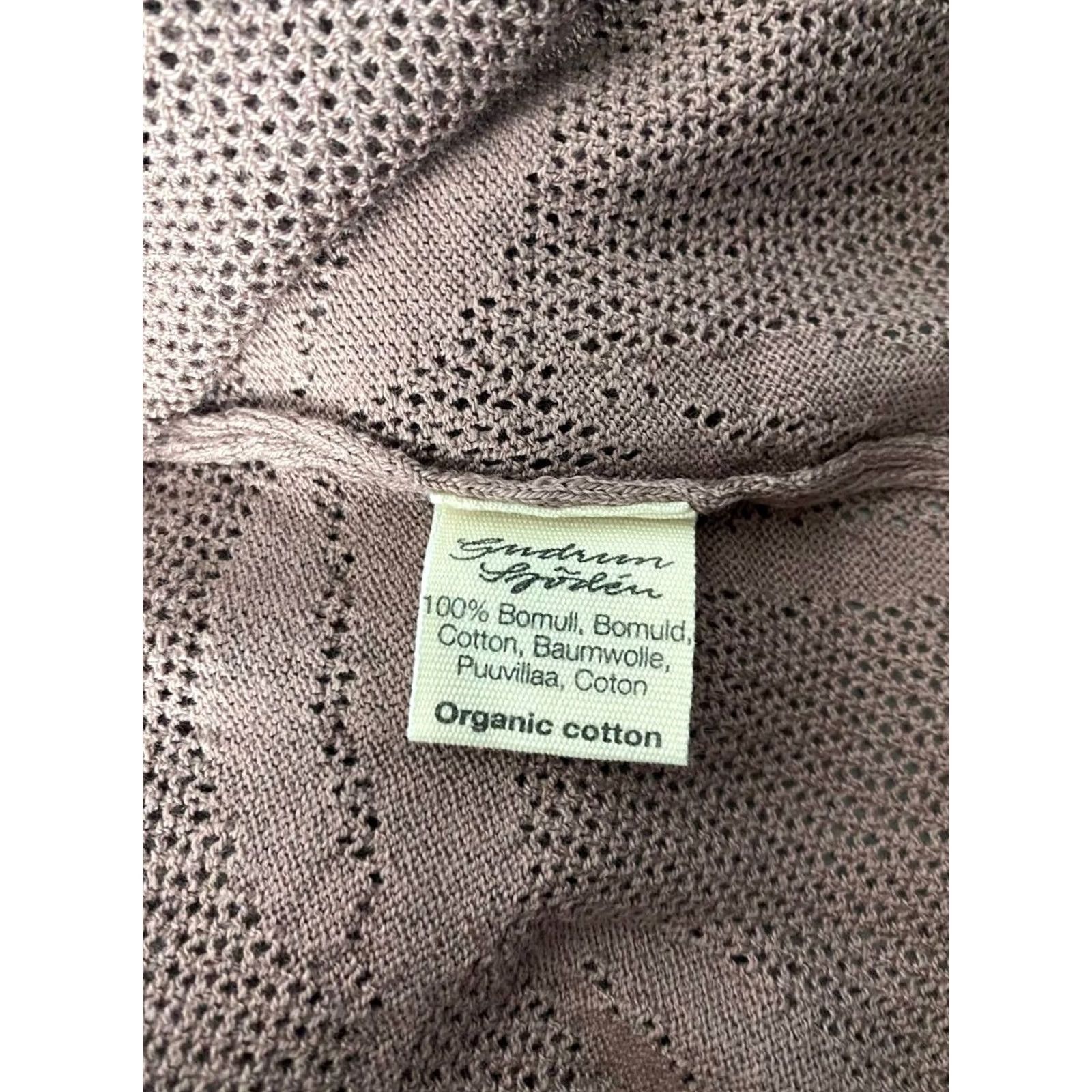 Vintage Gudrun Sjoden Womens Mini Dress S Brown Floral Short Sleeve Crew Neck Size 28" / US 6 / IT 42 - 4 Thumbnail