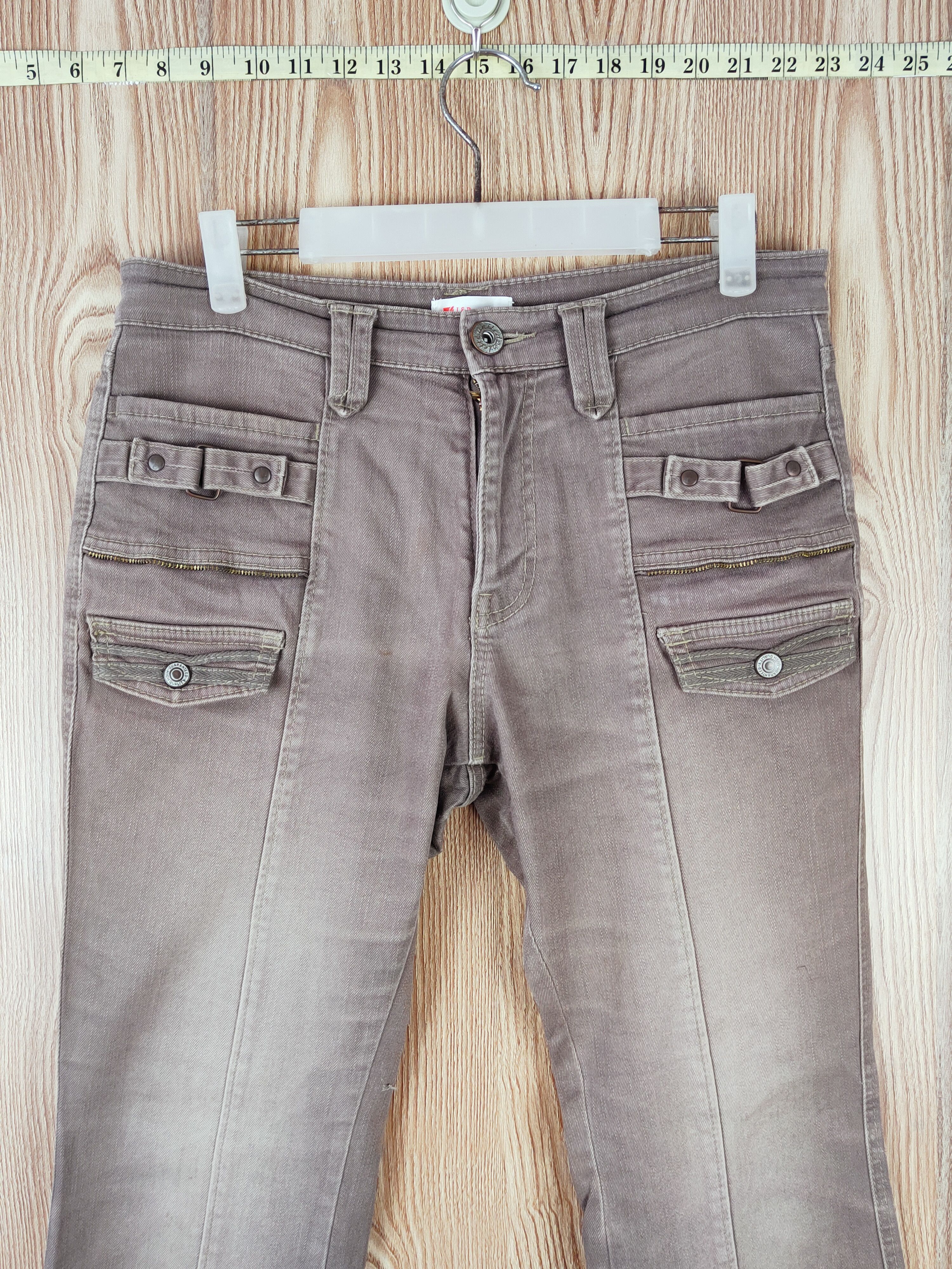 Japanese Brand × Vintage Vintage 💥L& Beautiful Brown Faded Distressed Ripped Jeans Size 31" - 2 Thumbnail
