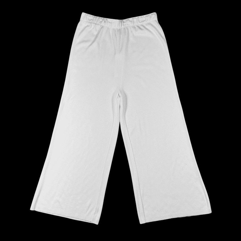 Vass Joan Vass White Wide Leg Pants | Size 2 Size 26" / US 2 / IT 38 - 1 Thumbnail