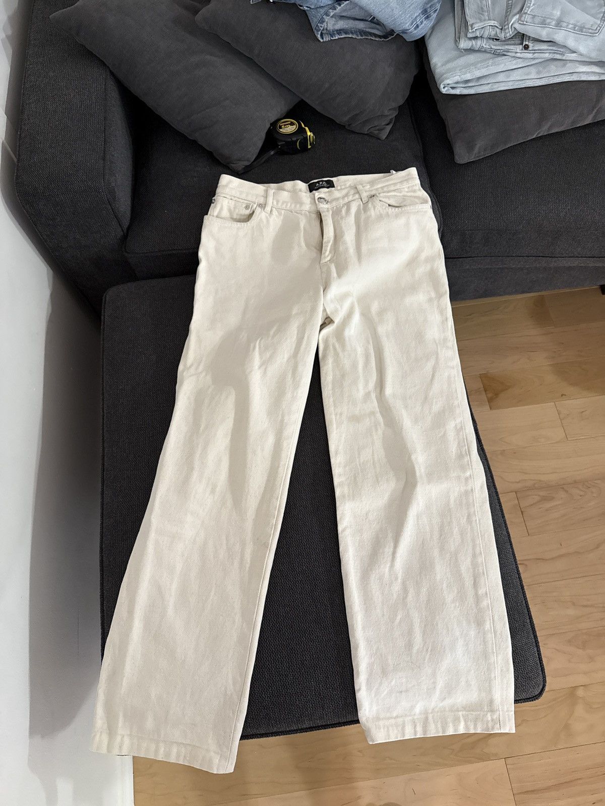 A.P.C. APC White Denim Size US 29 - 4 Thumbnail