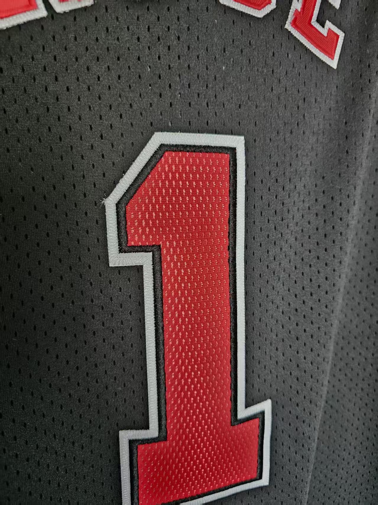 NBA Bulls 1 Derrick Rose Jersey XXL Black Size US XXL / EU 58 / 5 - 4 Thumbnail