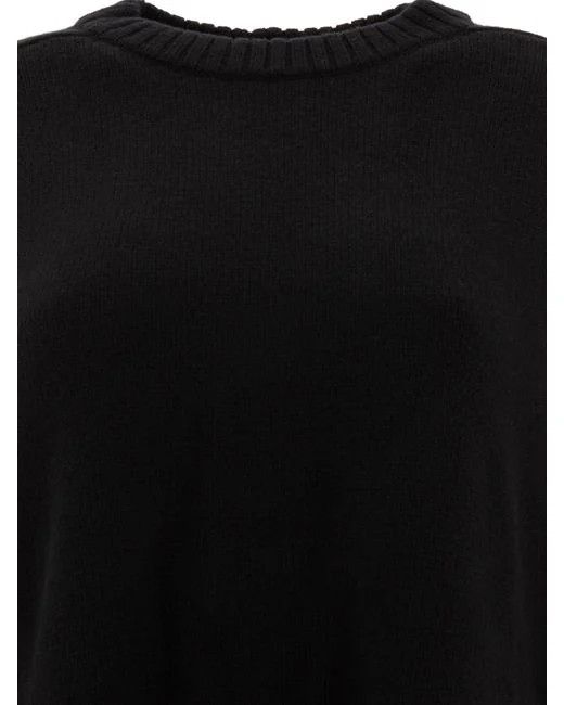 Loulou de Saison o1s22i1n1024 Safi Wool Cashmere Pullover Sweater in Black Size S / US 4 / IT 40 - 3 Thumbnail