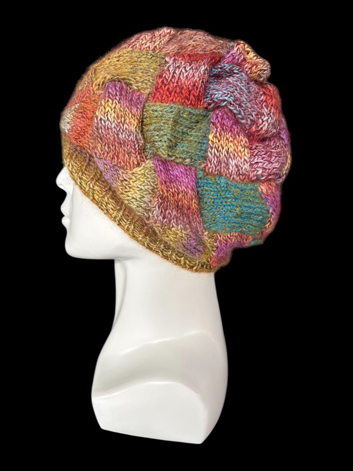 Japanese Brand × Kapital × Vintage Crochet Knitted Handmade hairy big Beanie Hats Rare ☠️☠️ Size ONE SIZE - 2 Thumbnail