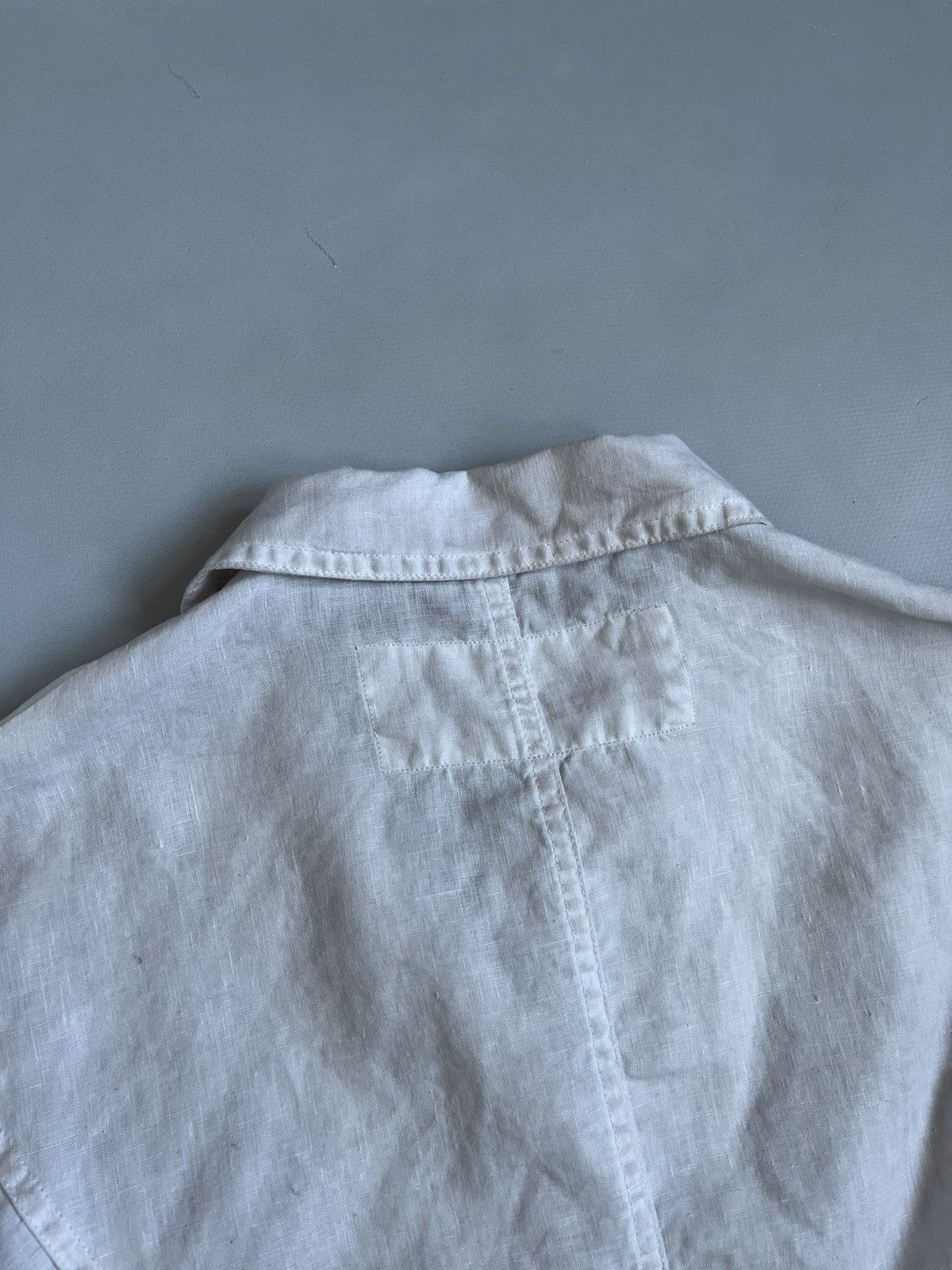 Black Label × Rundholz RUNDHOLZ Black Label Women White Linen Faded Pocket Blazer Size M / US 6-8 / IT 42-44 - 14 Thumbnail