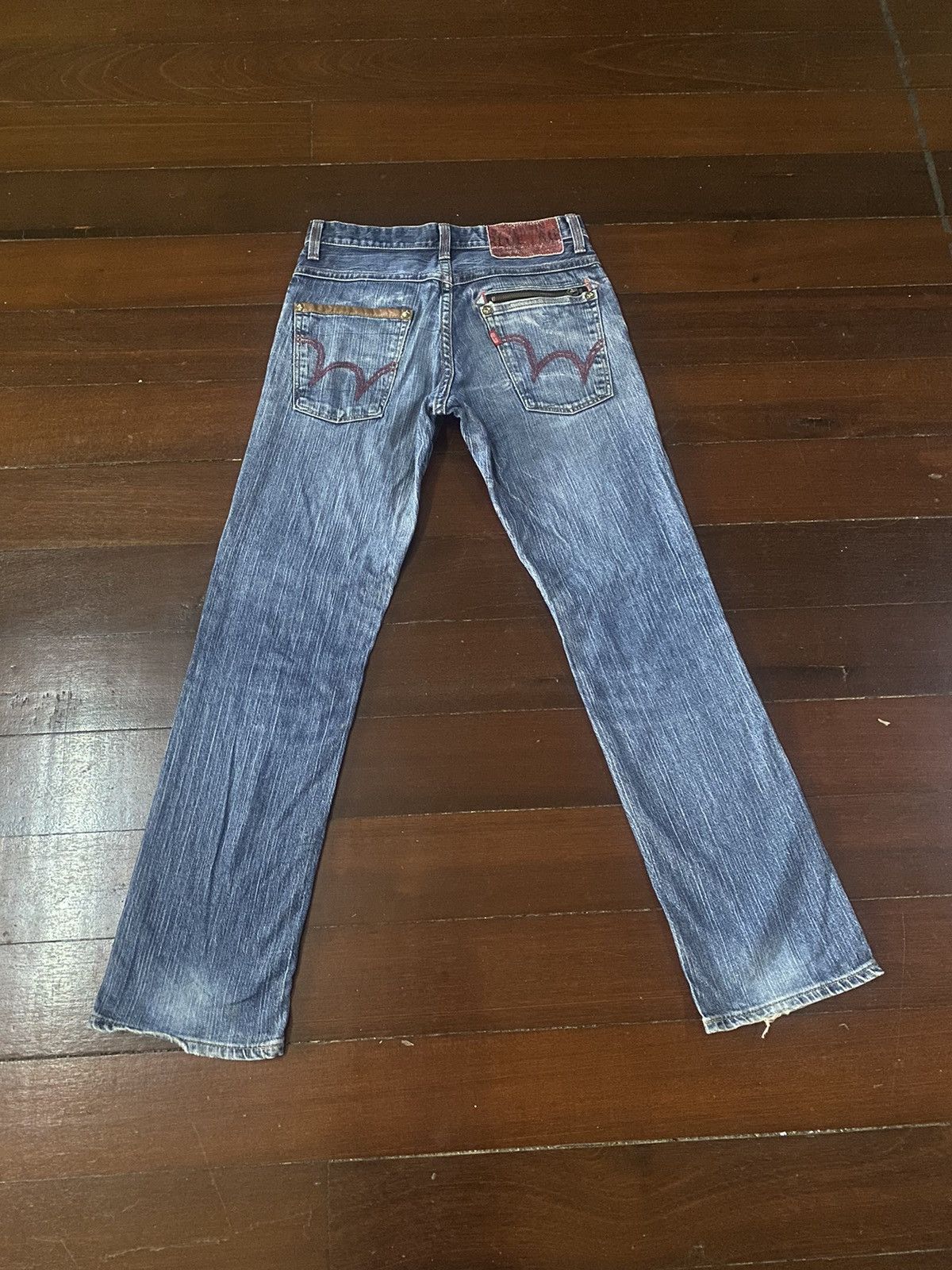 Edwin Fire 🔥🔥 EDWIN BLUE TRIP distressed denim flare jeans S1 Size US 32 / EU 48 - 11 Thumbnail