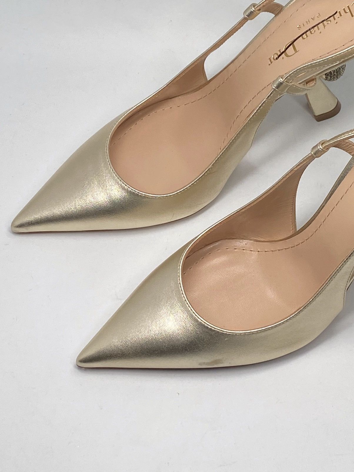 Dior Dior Tribales Metallic Leather Slingback Pump size 37 Size US 7 / IT 37 - 8 Thumbnail