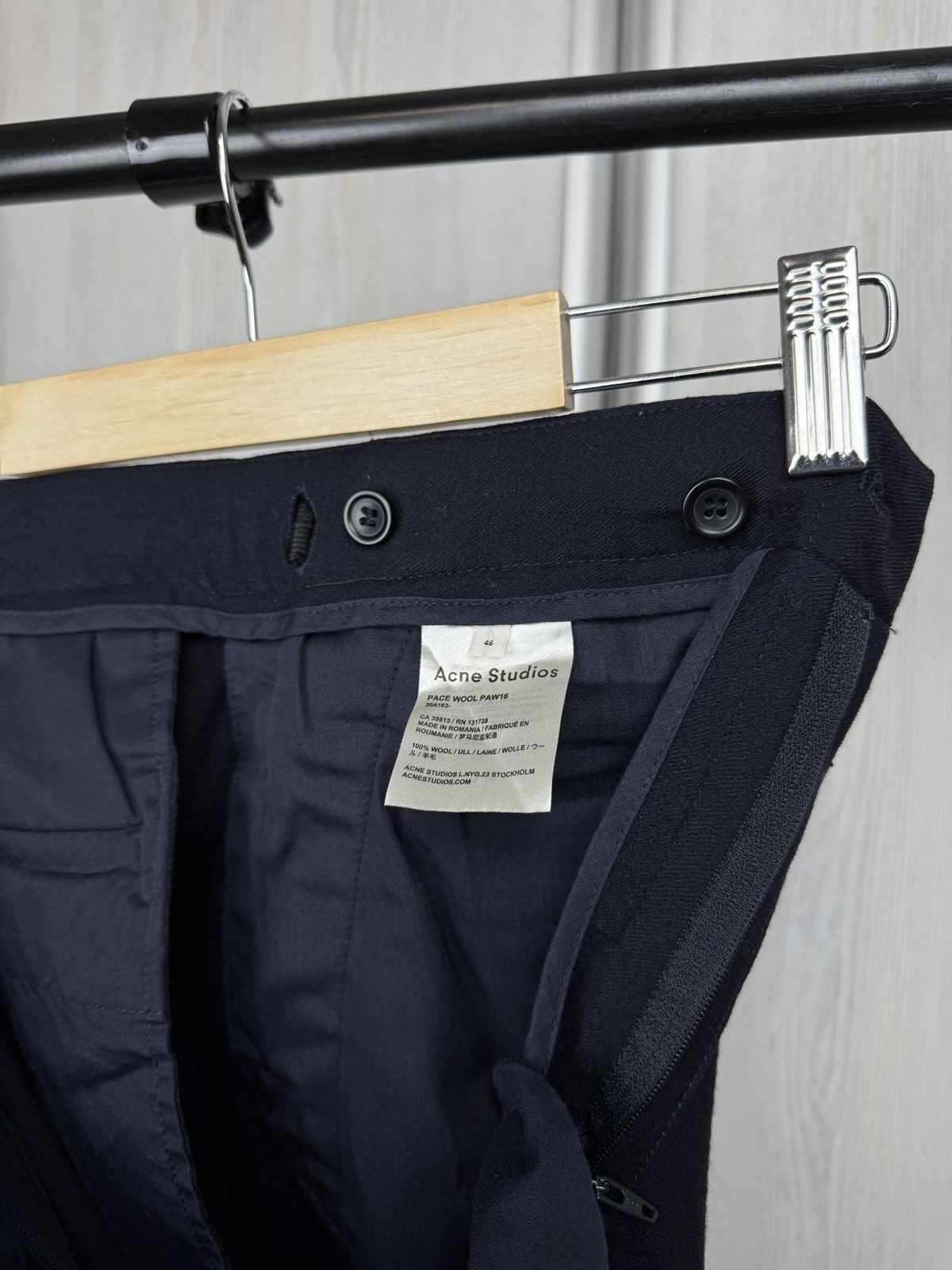Acne Studios Acne Studios Pace Wool PAW16 casual navy blue pants Size US 30 / EU 46 - 14 Thumbnail