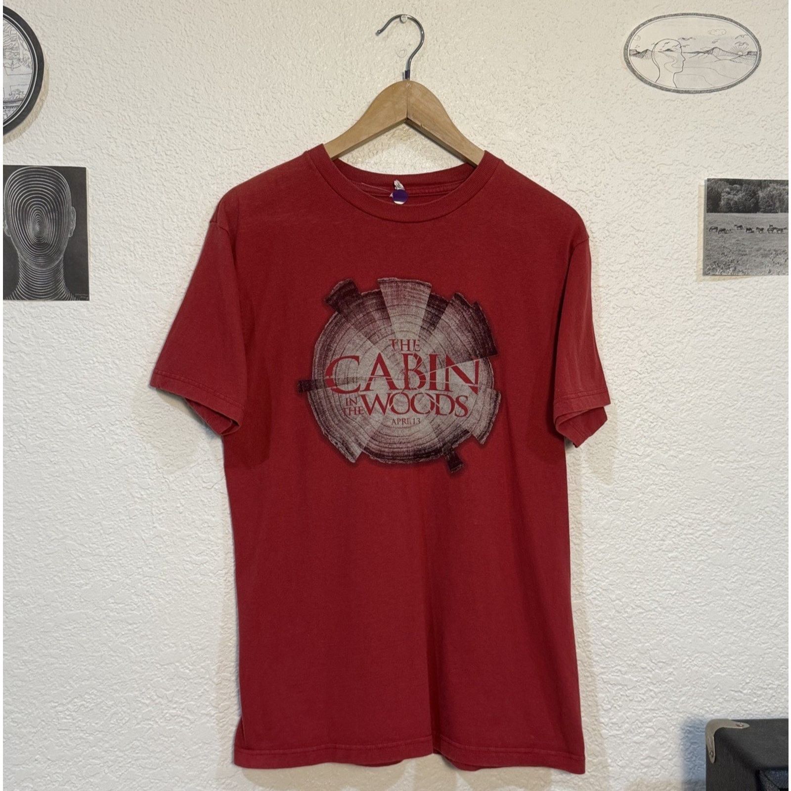 American Optical Red Cabin in the Woods men’s medium t-shirt Size US M / EU 48-50 / 2 - 1 Thumbnail
