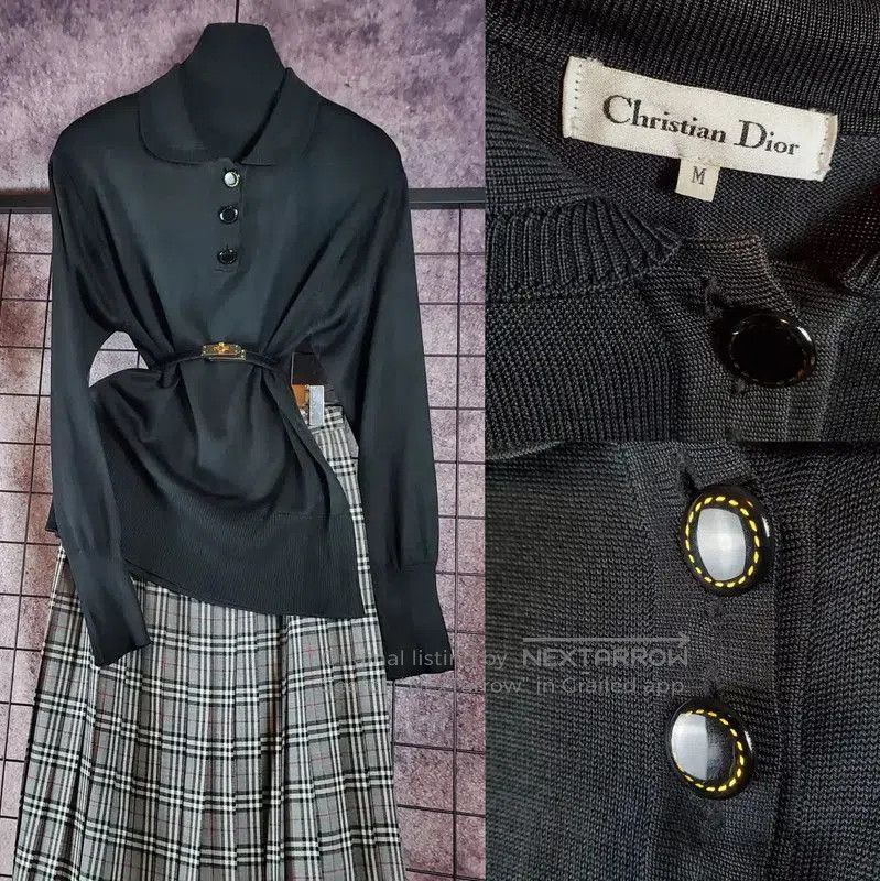 Dior Dior Black Silk Long Sleeve Top for Women . Size M / US 6-8 / IT 42-44 - 3 Thumbnail