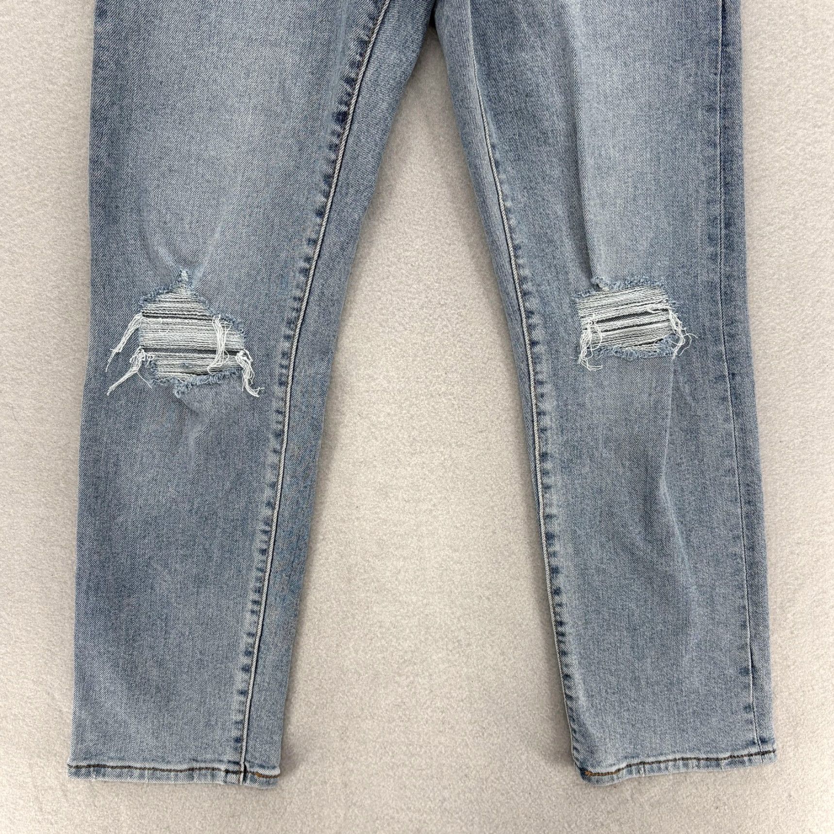 Levi's Levis Wedgie Straight Jeans Womens 26 Light Blue High Rise Button Fly Pants Size 26" / US 2 / IT 38 - 3 Thumbnail