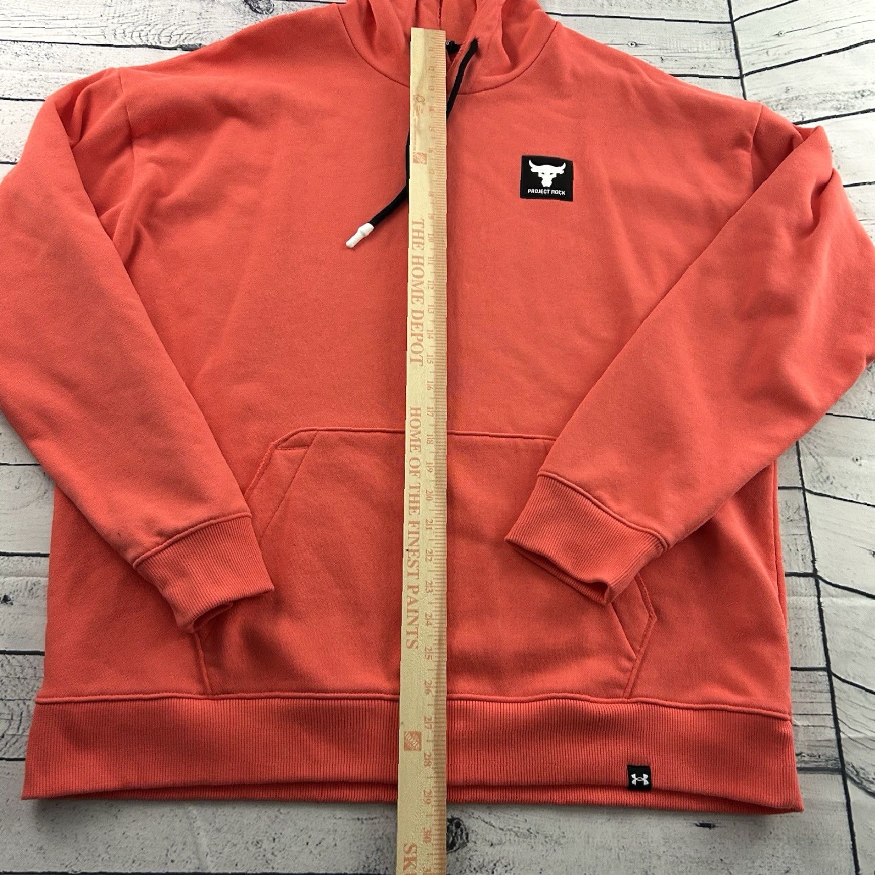 Under Armour Under Armour Project Rock Hoodie Sweatshirt Men's XL Orange Pullover Sweatshirt 90s? Size US XL / EU 56 / 4 - 2 Thumbnail