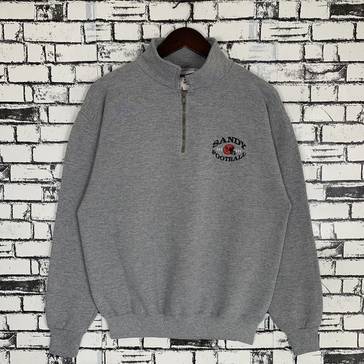 NFL × Vintage Vintage 90s Sportwear Sandy Football Back Print Hulf Zip Size US M / EU 48-50 / 2 - 2 Thumbnail