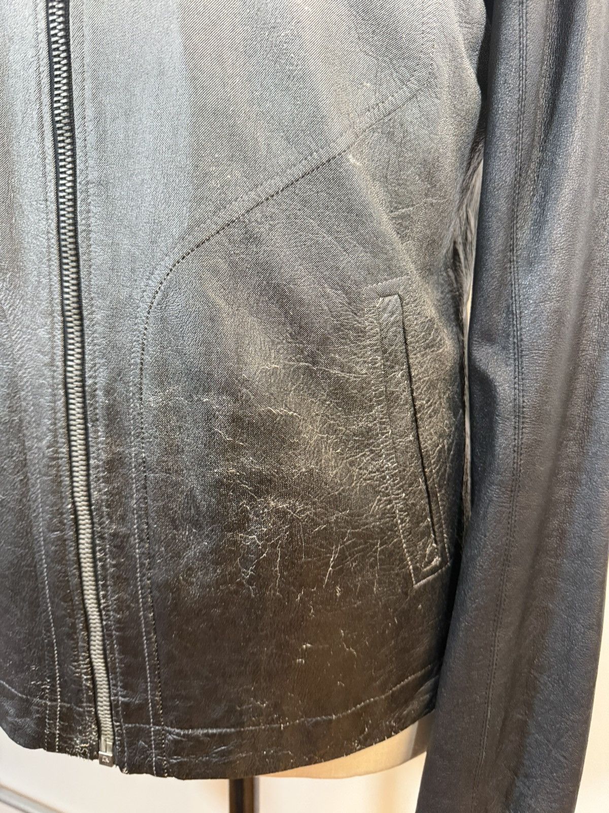 Rick Owens RICK OWENS Ombre Leather Bomber Jacket Size US XL / EU 56 / 4 - 6 Thumbnail