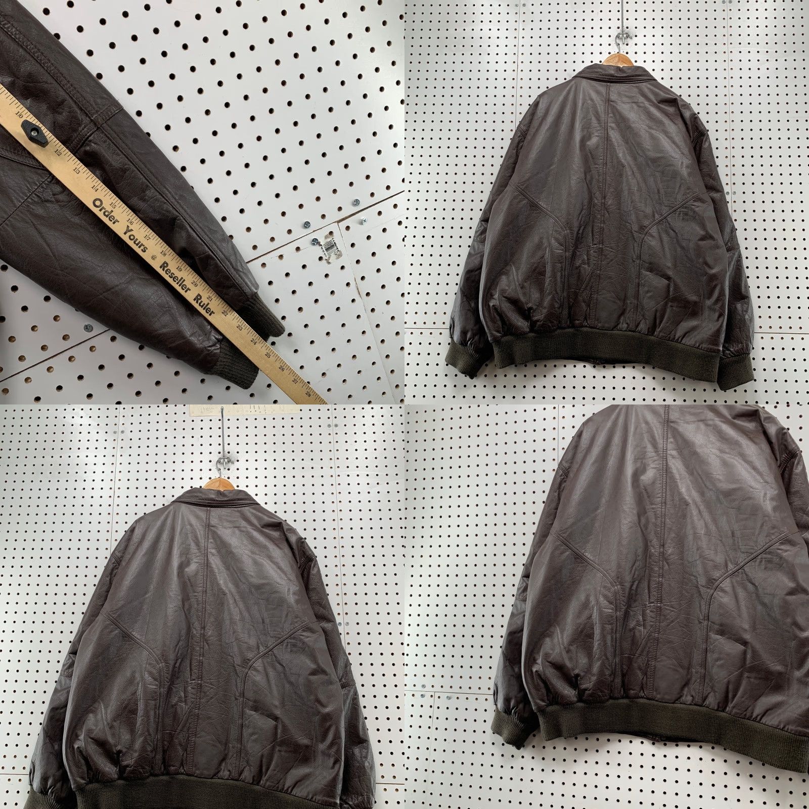 Vintage VINTAGE Marco Serafino Leather Bomber Jacket Mens 2XL Brown Size US XXL / EU 58 / 5 - 9 Thumbnail