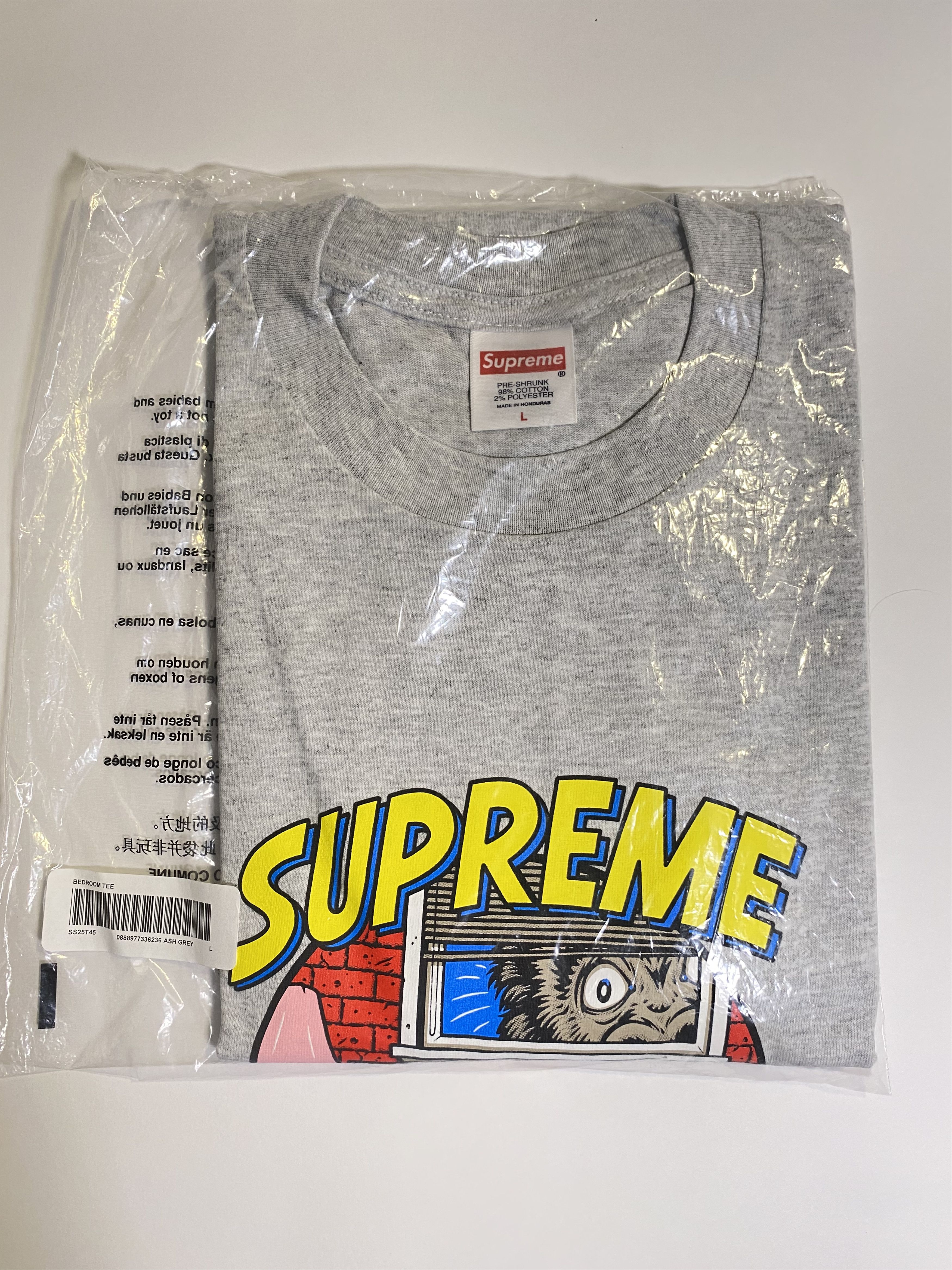 Supreme Bedroom Tee (Gray) Size US L / EU 52-54 / 3 - 1 Thumbnail