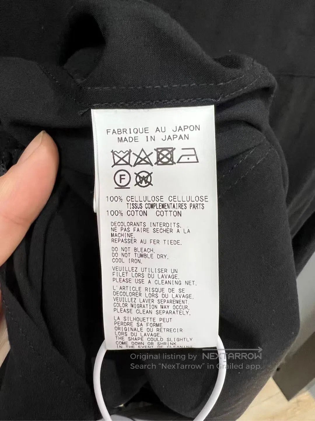 Yohji Yamamoto YOHJI YAMAMOTO Black Shirt with White Collar| Size US 9.5 / IT 39.5 - 3 Thumbnail