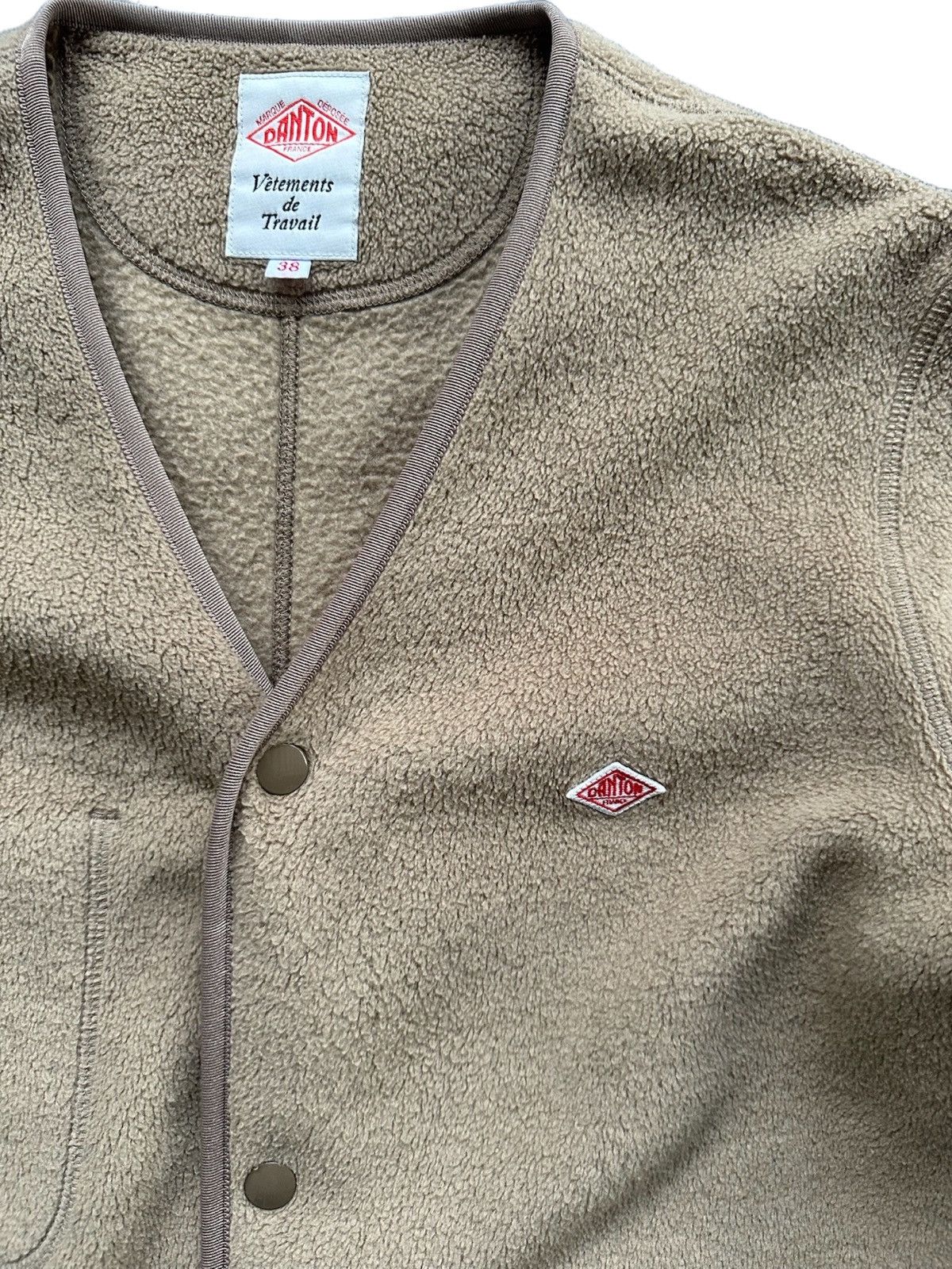 Danton Danton Vetements Collarless Fleece Button Jacket Size US M / EU 48-50 / 2 - 4 Thumbnail