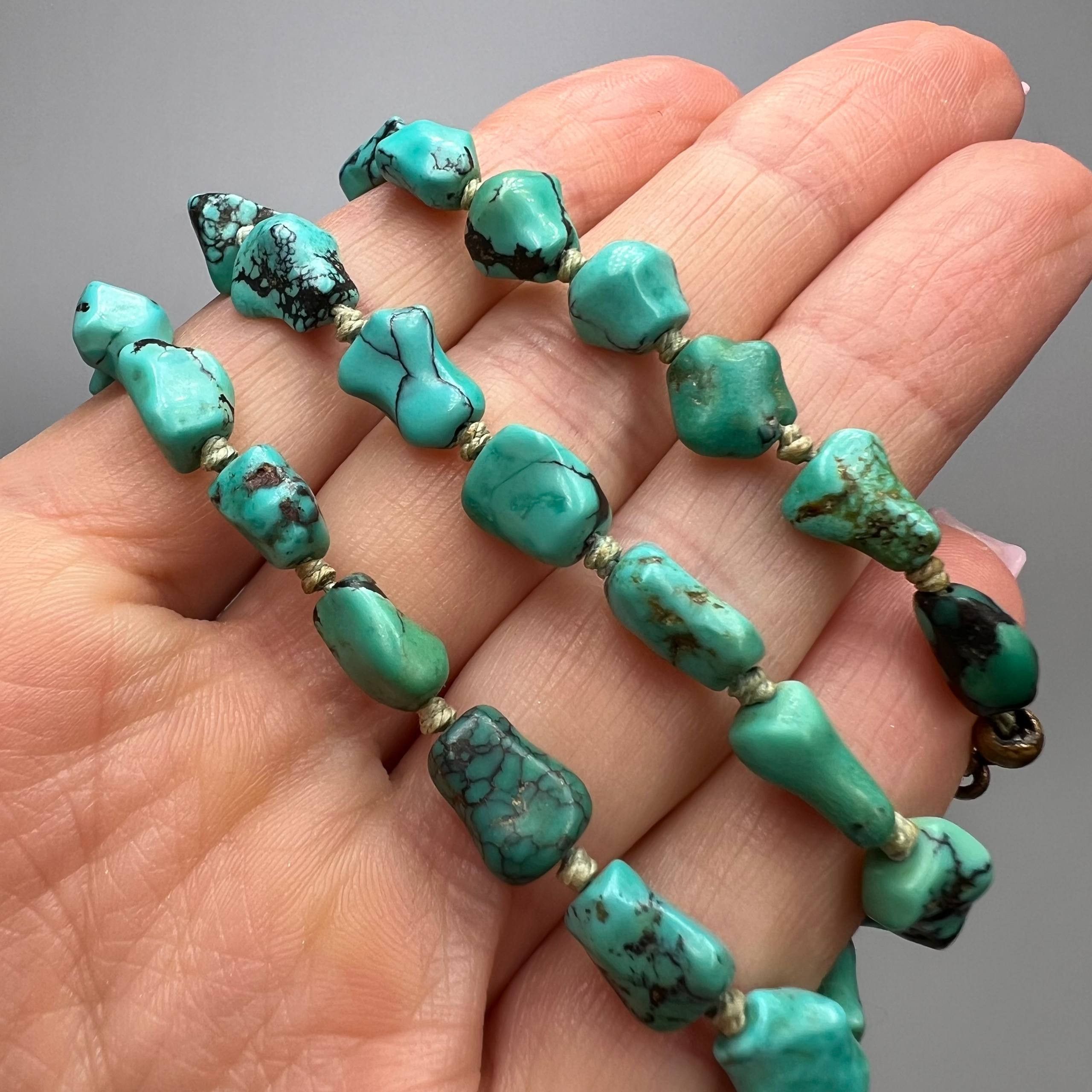 Vintage Vintage Turquoise Necklace Erik Poul Fenster Natural 22g Size ONE SIZE - 4 Thumbnail