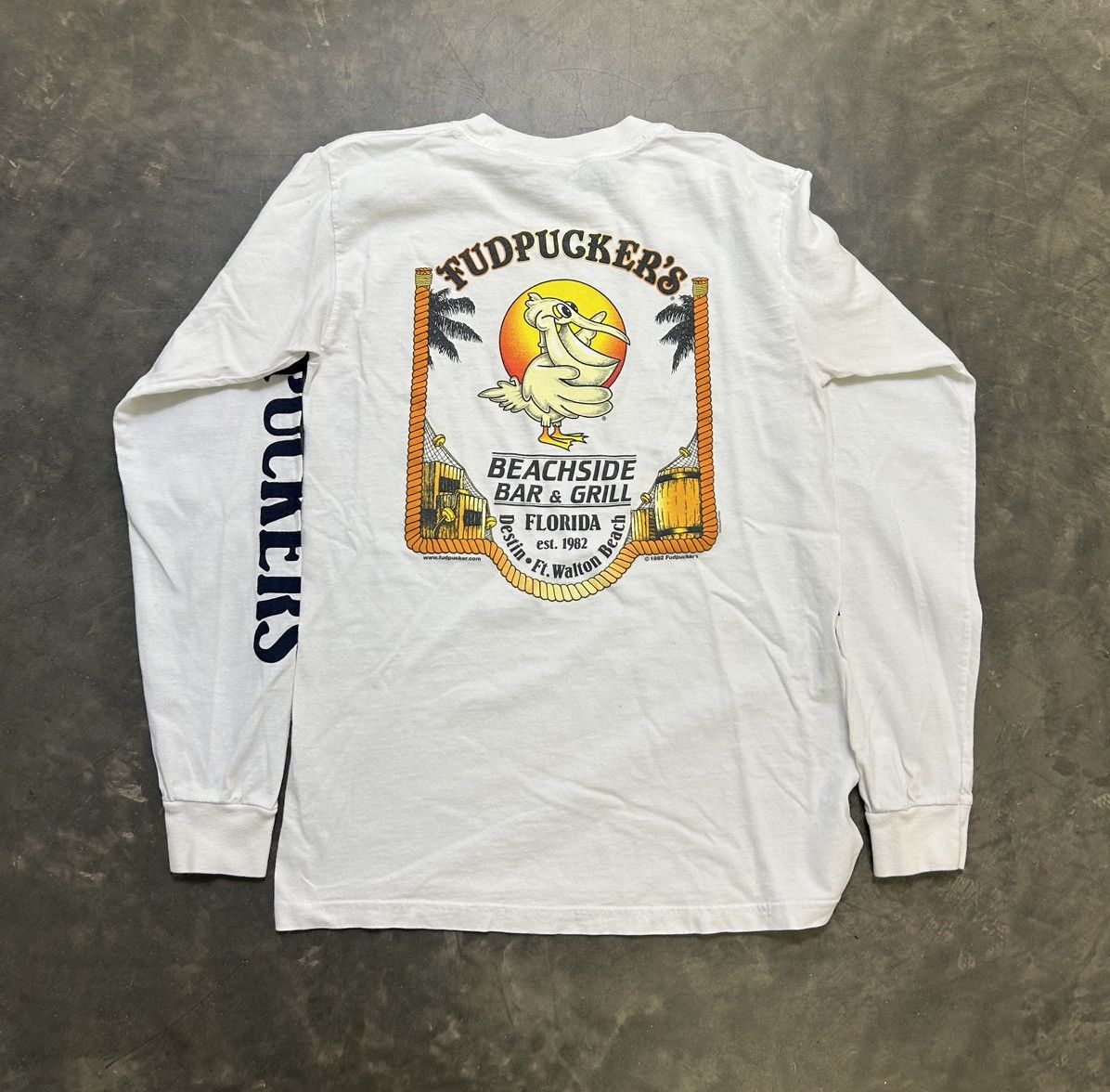 Vintage Fudpuckers Long Sleeve Beachside Tee Size US S / EU 44-46 / 1 - 2 Thumbnail