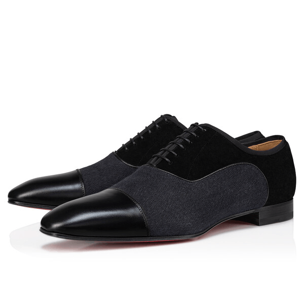 Christian Louboutin o1s1wg110125 Canyon Shoes in Black Size US 7 / EU 40 - 1 Thumbnail