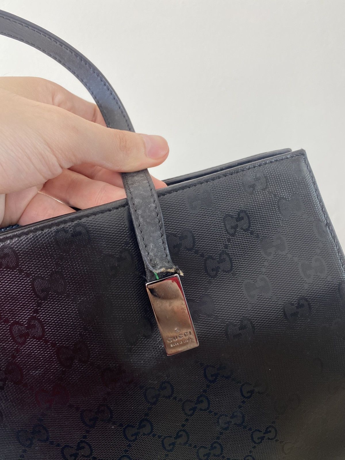 Gucci Vintage GUCCI GG Canvas Leather Black monogram bag Size ONE SIZE - 10 Thumbnail