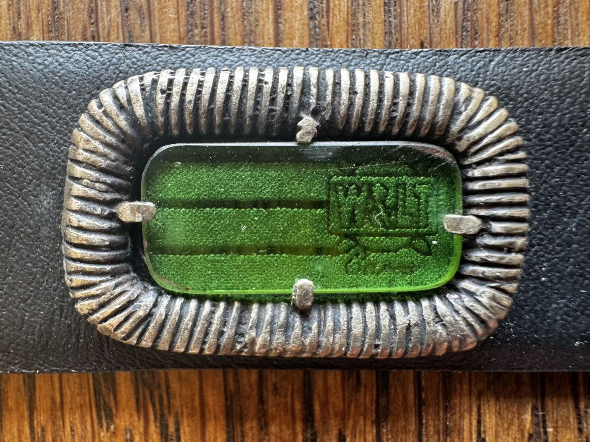 Walter Van Beirendonck NOS W&LT 1990’s Inlaid Jewel Leather Bracelet Size ONE SIZE - 3 Thumbnail