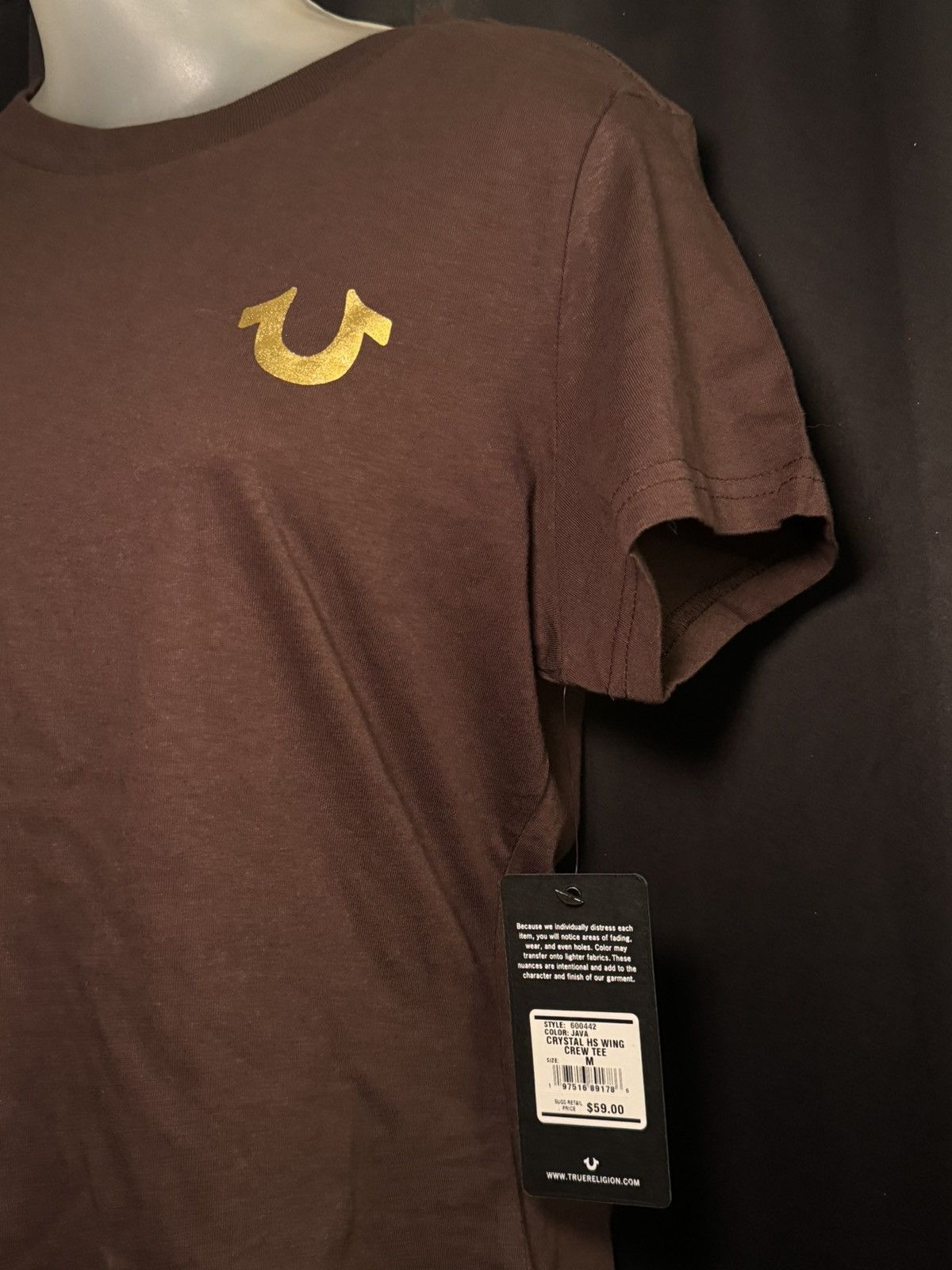 True Religion True Religion Java Crystal HS Wing Crew Tee Size M Size M / US 6-8 / IT 42-44 - 5 Thumbnail