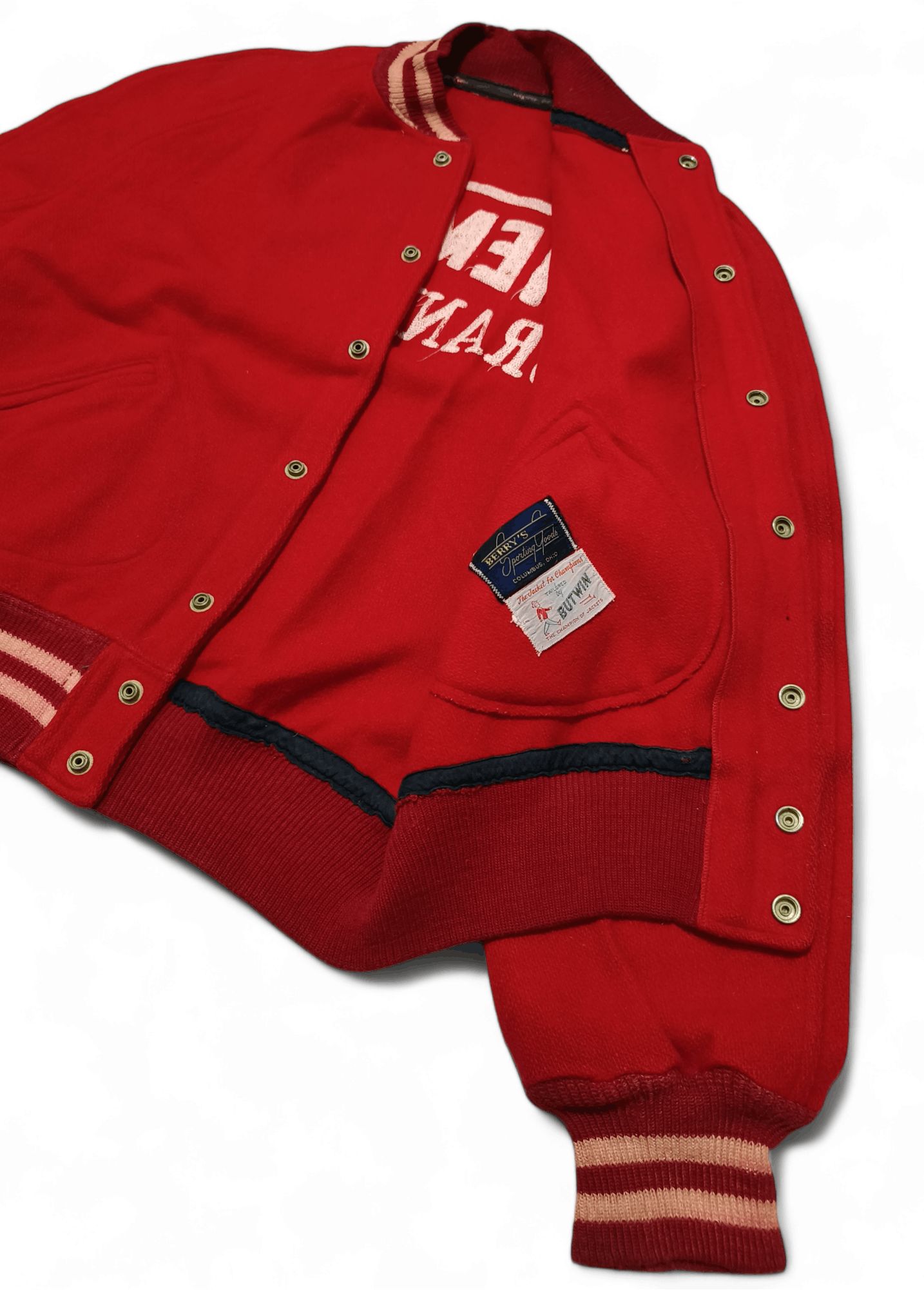 Vintage Vintage 40s Butwin Temptaste Brand Meats Letterman Jacket Size US M / EU 48-50 / 2 - 4 Thumbnail
