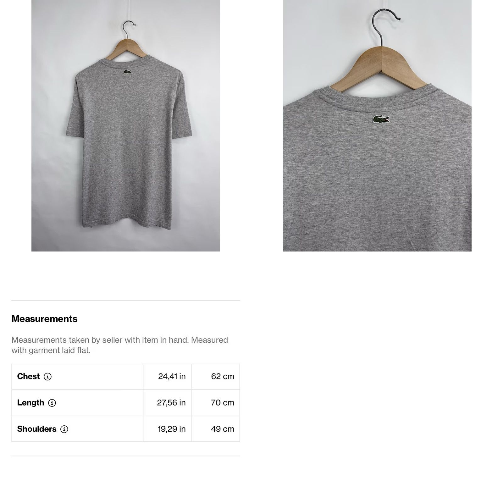 Lacoste Lacoste Regular Fit T-Shirt Made in France Rare Gray 2XL Men Shirt Mens Regular Fit XX L? Size US XXL / EU 58 / 5 - 9 Thumbnail
