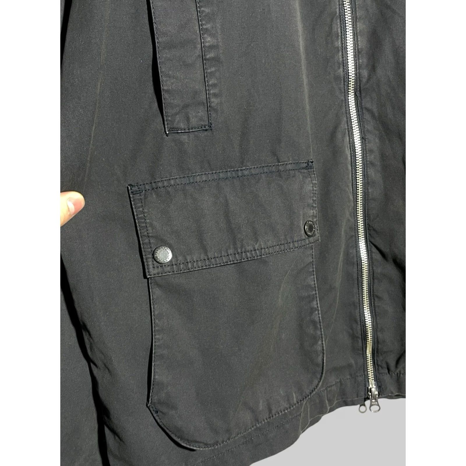 Barbour Barbour Jacket Dark Blue Cotton Zip Quilt Collar Men XL Casual Outdoor Vintage: No Size US XL / EU 56 / 4 - 7 Thumbnail