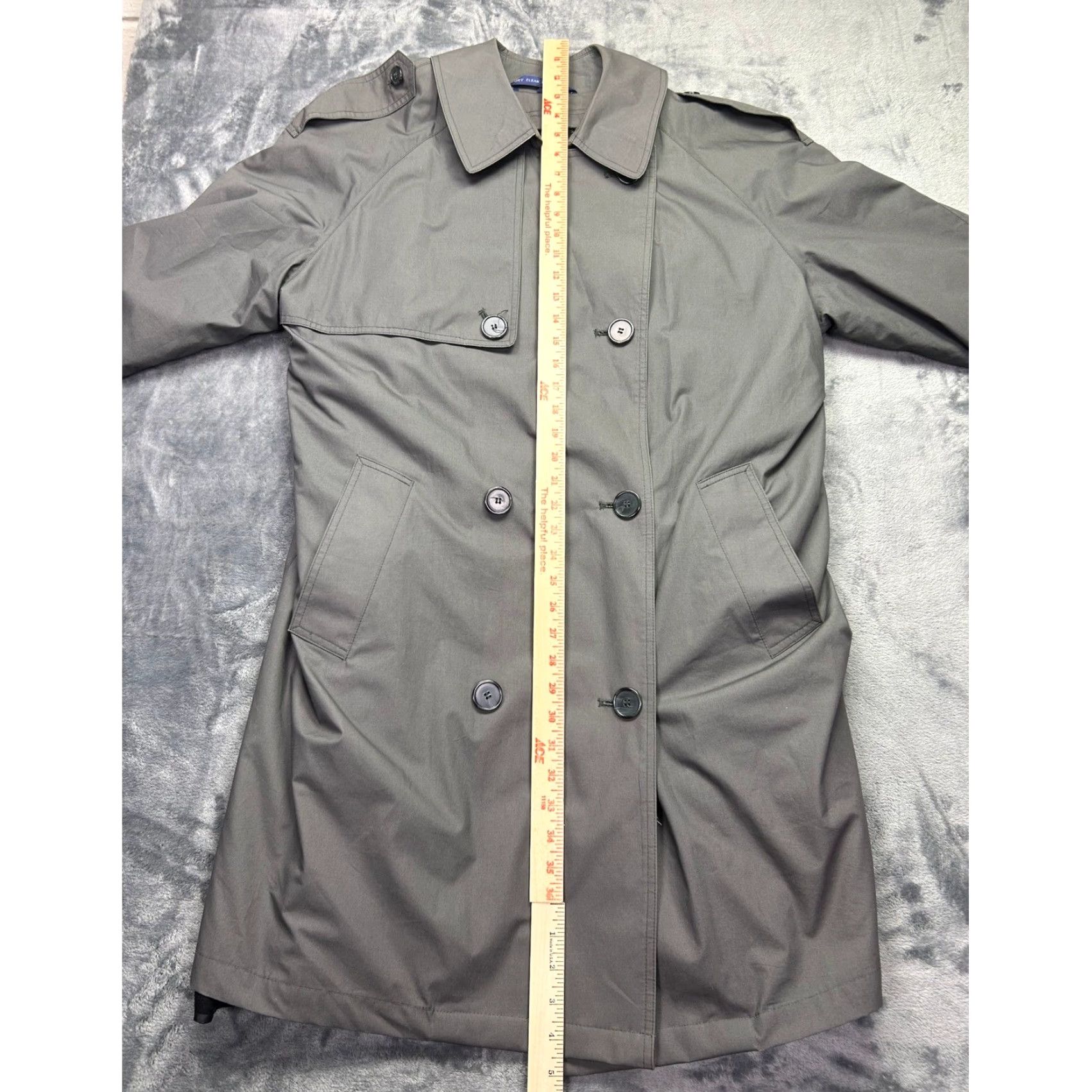 Ralph Lauren VTG Chaps Ralph Lauren Mens Coat Trench Wool Liner Removable 40R Gray Long C Size US XXS / EU 40 - 7 Thumbnail