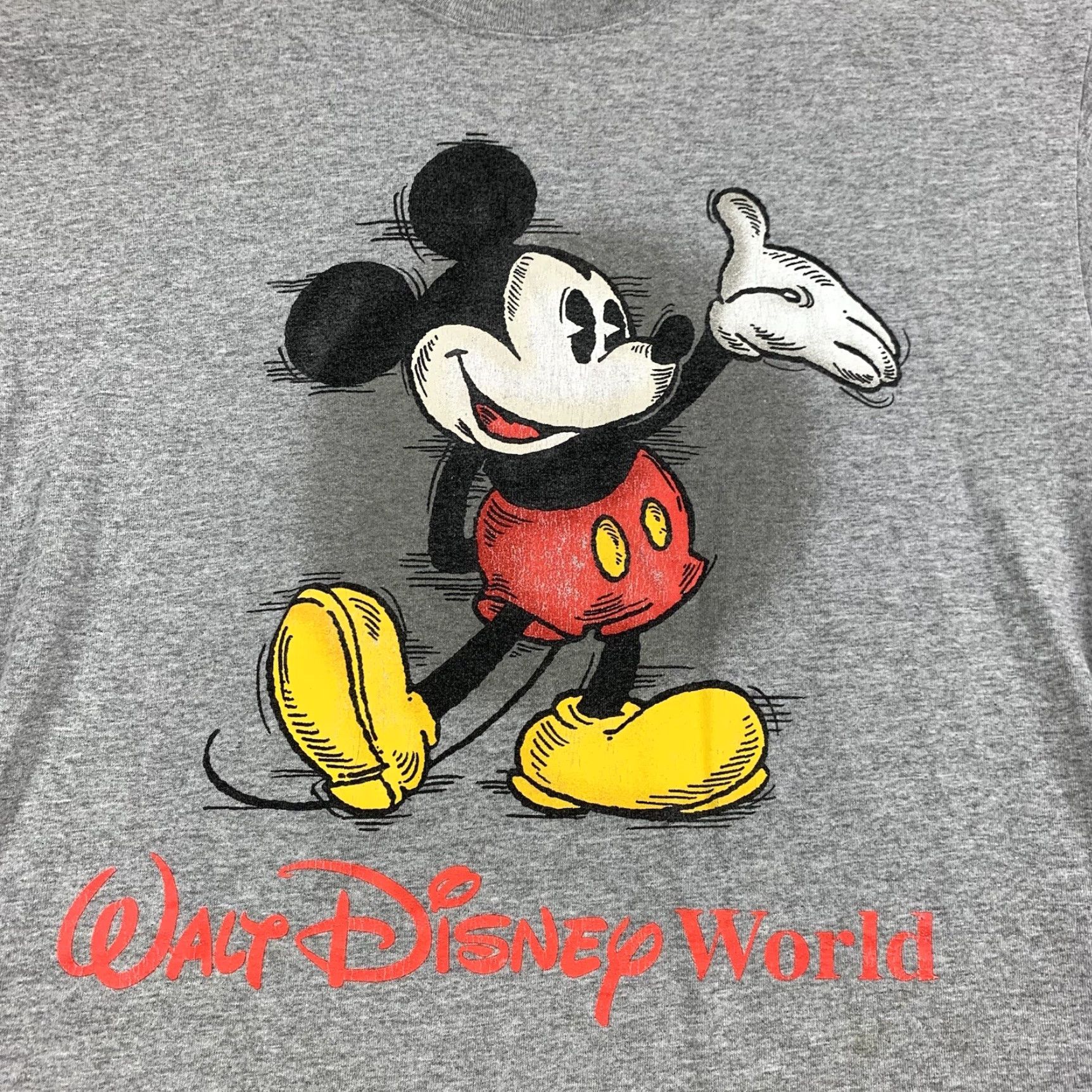 Disney VINTAGE Mickey Mouse Shirt Adult Medium Gray Disney World Theme Park Cartoon Y2K Mens Size US M / EU 48-50 / 2 - 2 Thumbnail