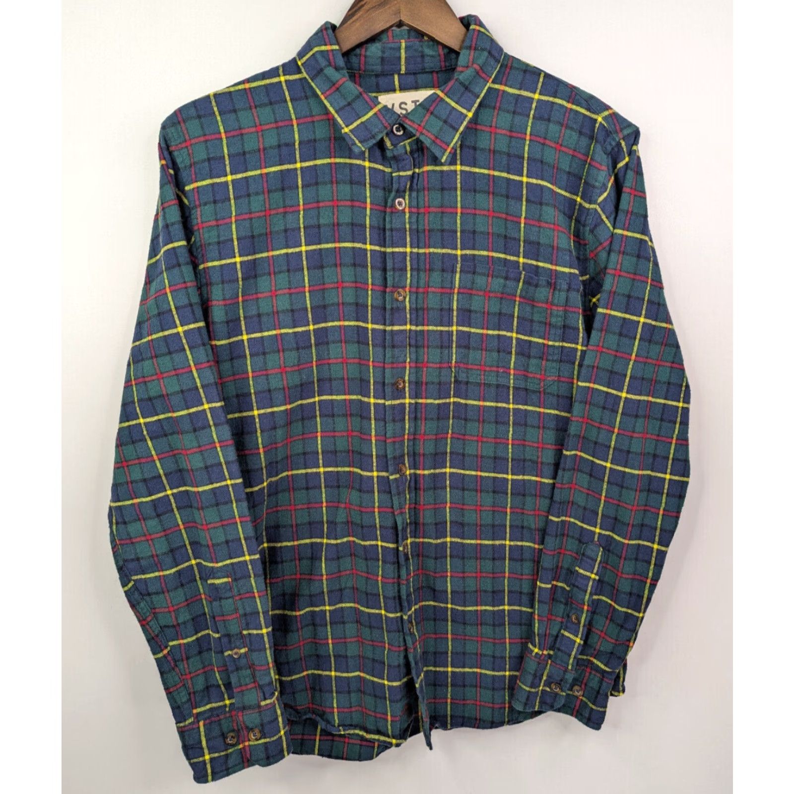 Swatch VSTR Premium Mens Flannel Long Sleeve Button Size Large Green Black Watch Plaid Size US L / EU 52-54 / 3 - 2 Thumbnail