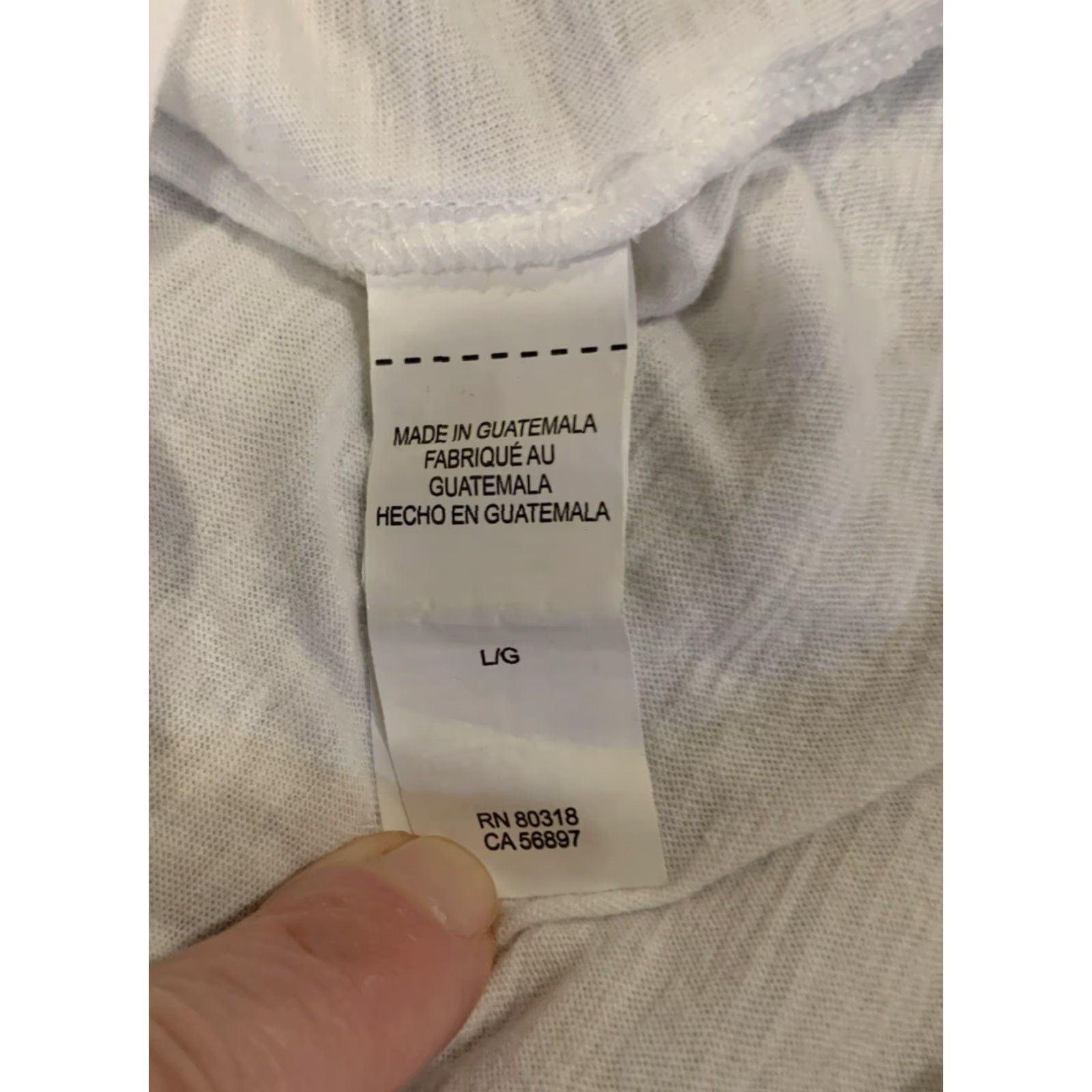 Lucky Brand Lucky Brand Women's T-Shirt V-Neck Short Sleeve 100% Cotton White Geometric Print Top L Regular Budget-friendly Casual Size L / US 10 / IT 46 - 5 Thumbnail