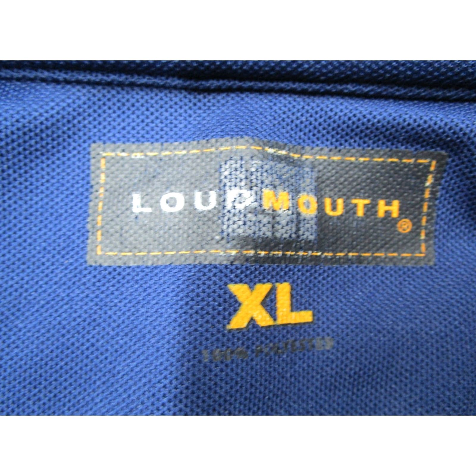 Vintage Loudmouth Golf Mens Polo Shirt XL Blue Short Sleeve Performance Logo Golfing Shirt Quality 100% Polyester Size US XL / EU 56 / 4 - 3 Thumbnail
