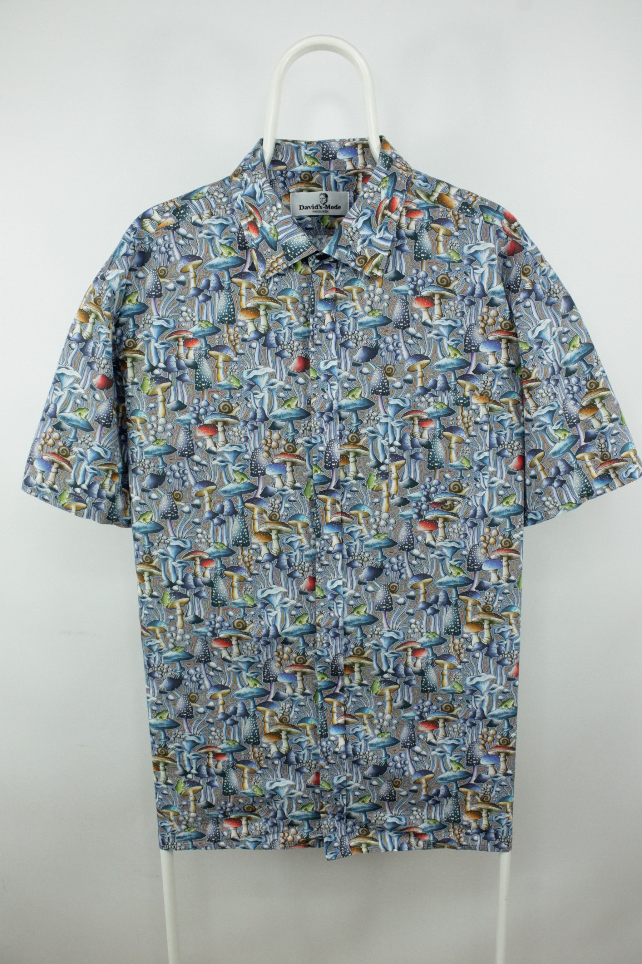 Designer David's-Mode Mushrooms Monogram Short Sleeve Shirt Men's Size US XL / EU 56 / 4 - 1 Thumbnail