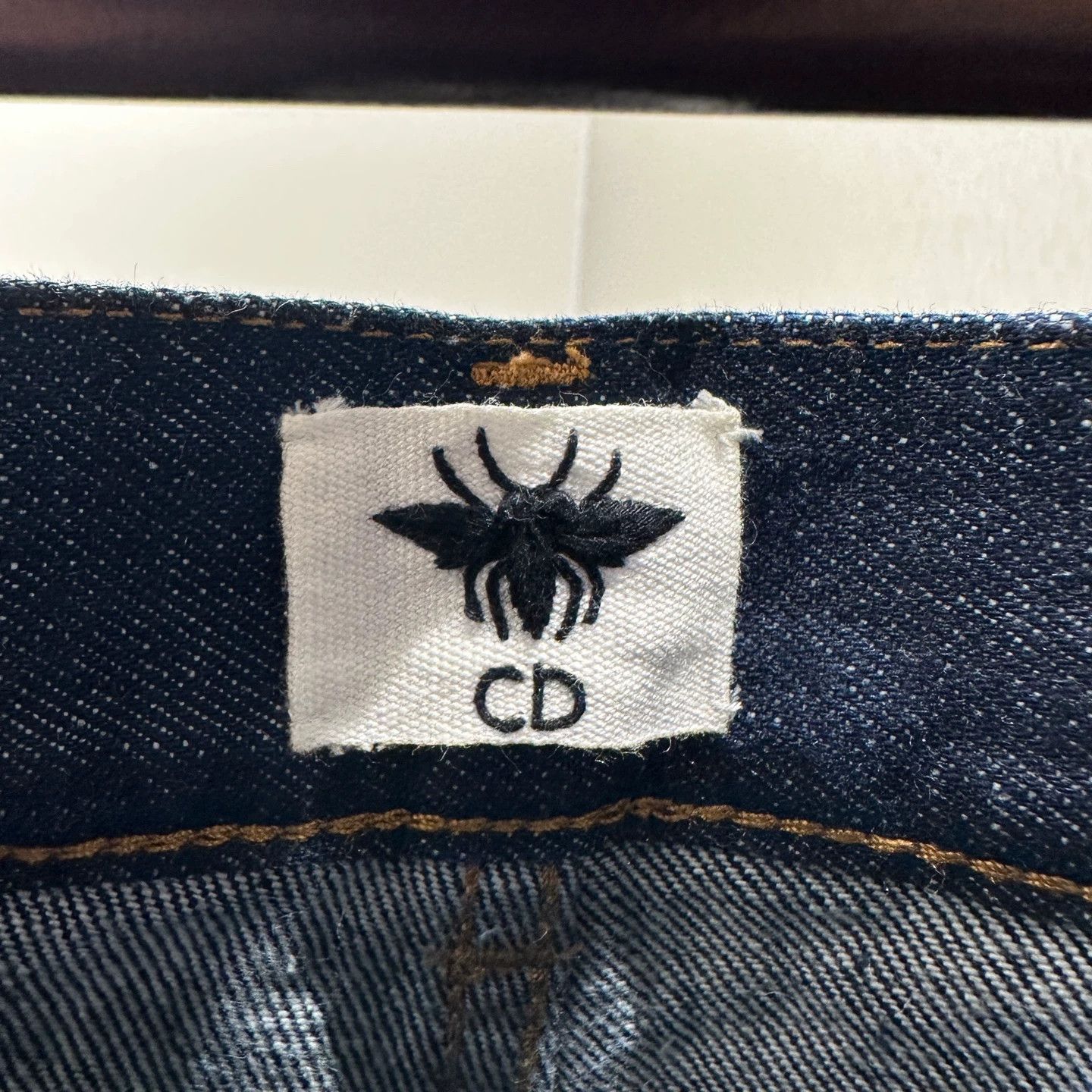 Christian Dior Monsieur CD may341 Logo Leather Patch Cotton Jeans 32 Size 24" / US 00 / IT 34 - 3 Thumbnail