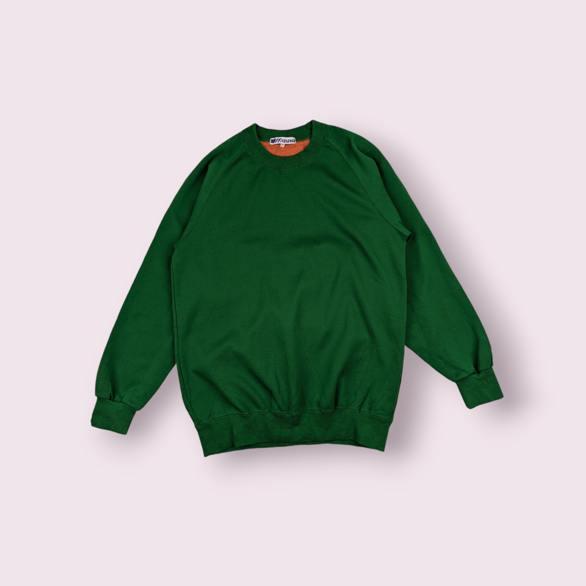 Mizuno Vintage 80's MIZUNO Plain Green Army Jumper Sweatshirt Size US M / EU 48-50 / 2 - 1 Thumbnail