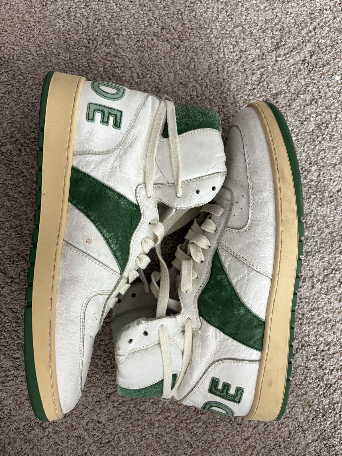 Rhude Rhude Men's White and Green Trainers Size US 9 / EU 42 - 1 Thumbnail