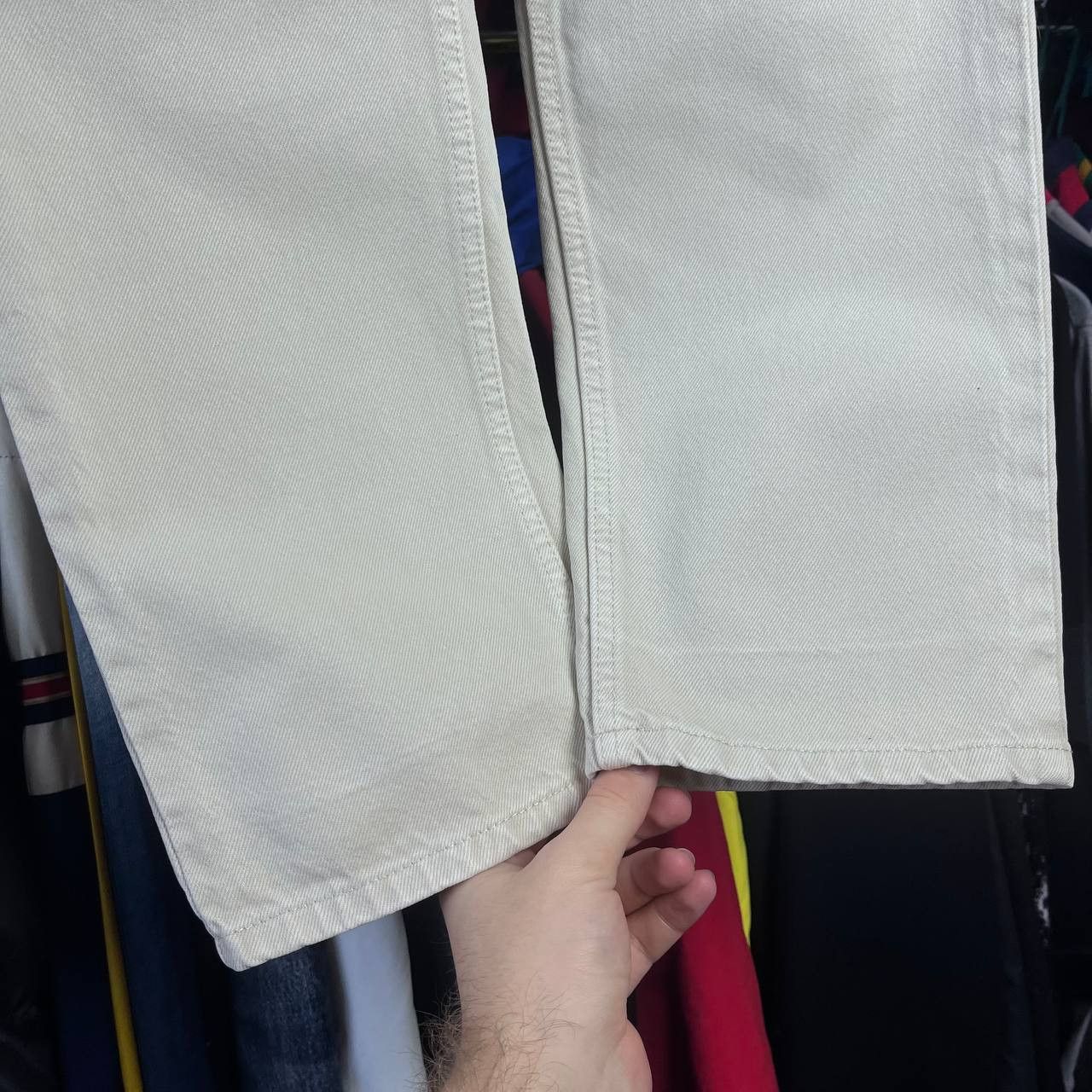 Valentino Vintage 90s Valentino Ivory Denim Pants Made in Italy Size US 34 / EU 50 - 7 Thumbnail