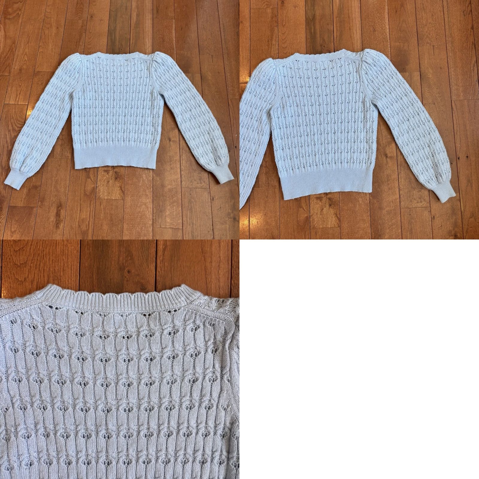 Vintage Womens Draper James Blue Sweater Wool Cashmere Blend sz M Size M / US 6-8 / IT 42-44 - 8 Thumbnail