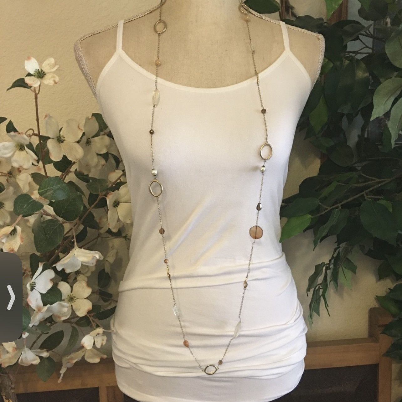 Vintage Vintage handcrafted wired stone glass pearl bead necklace Size ONE SIZE - 1 Thumbnail