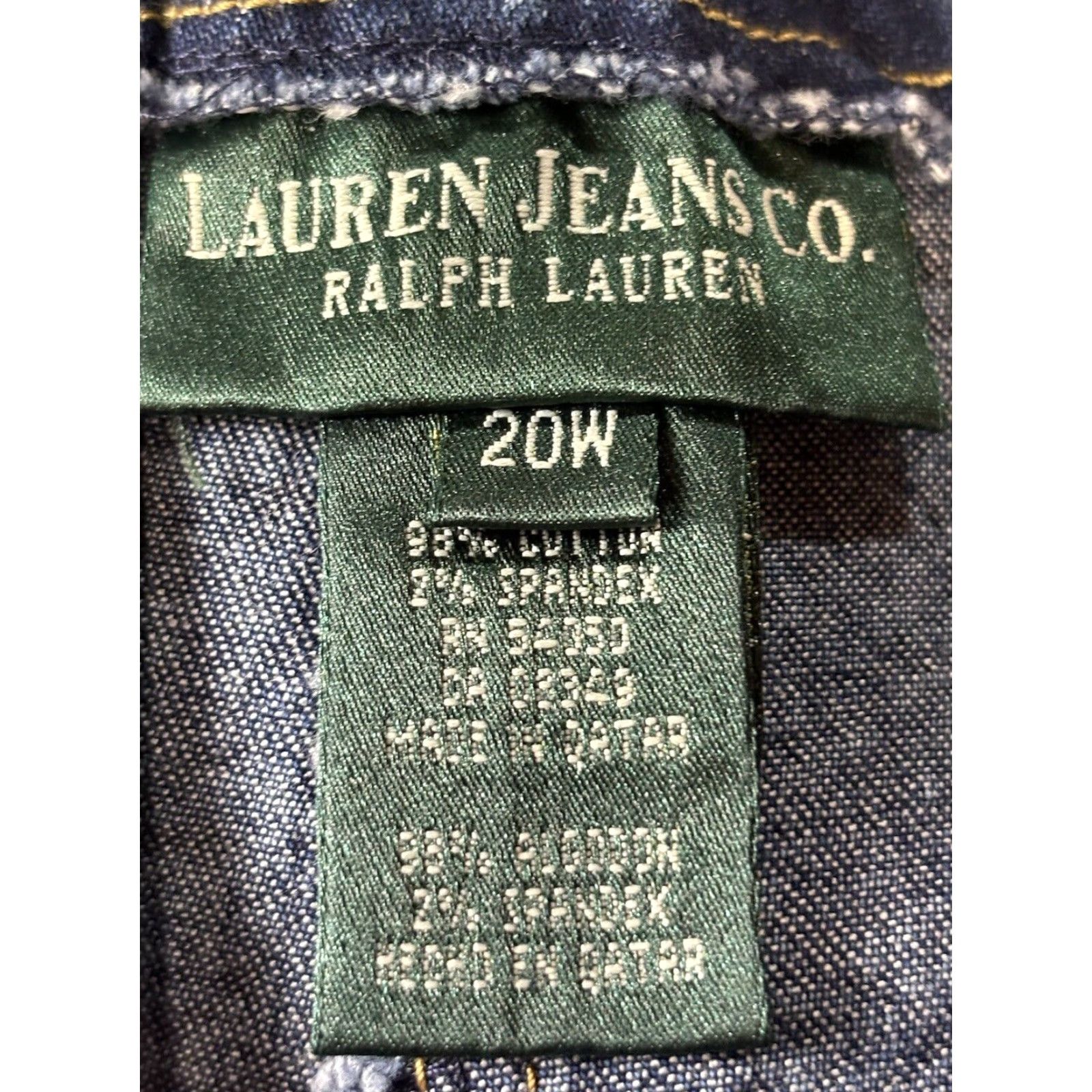 Ralph Lauren VINTAGE Lauren Ralph Lauren Crop Jeans 20W Plus Blue Straight Leg Buckle Women Size 42" / US 20 - 6 Thumbnail
